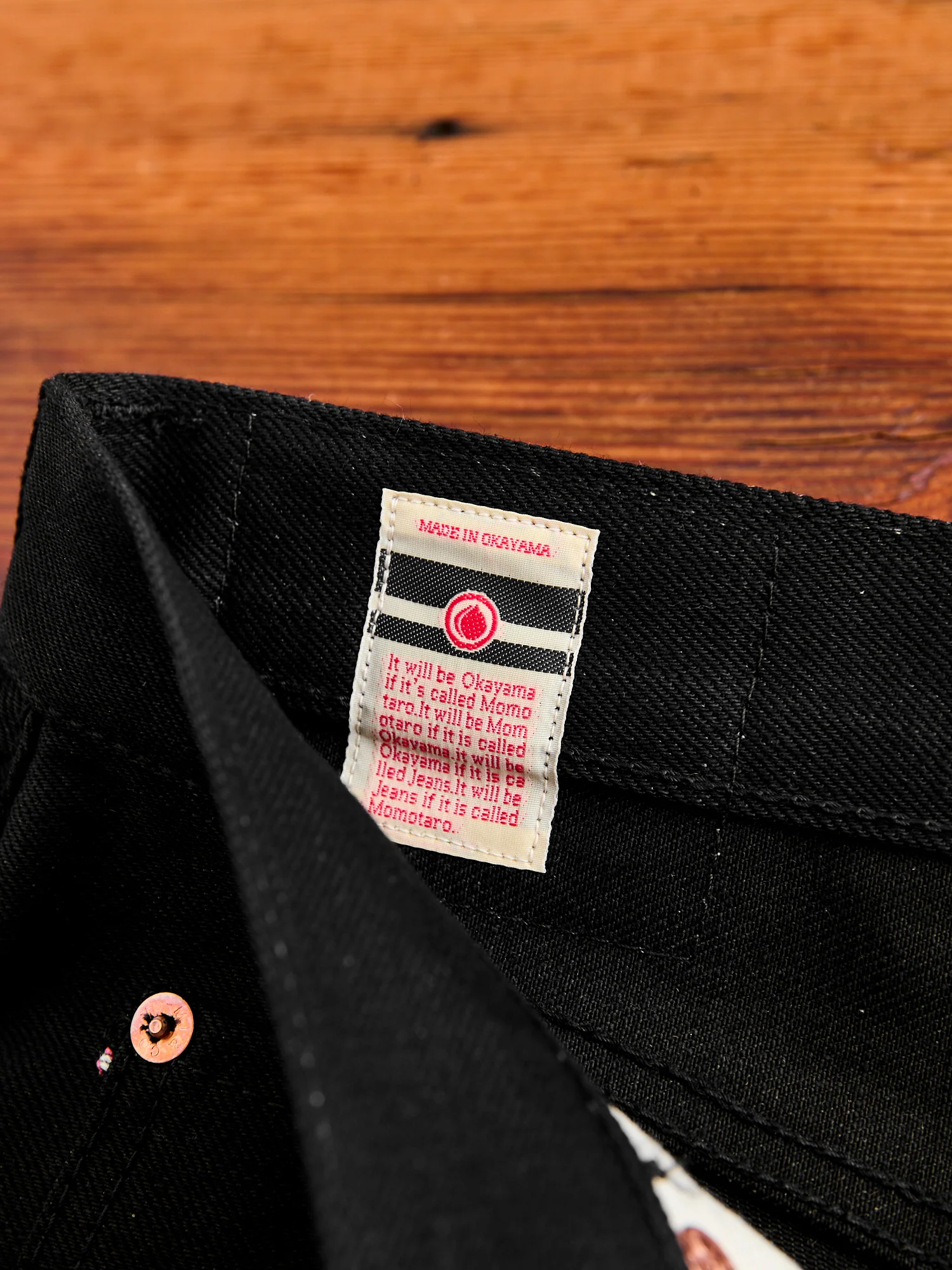 0306-B 15.7oz Black Selvedge Denim - Tight Tapered Fit - Image 10