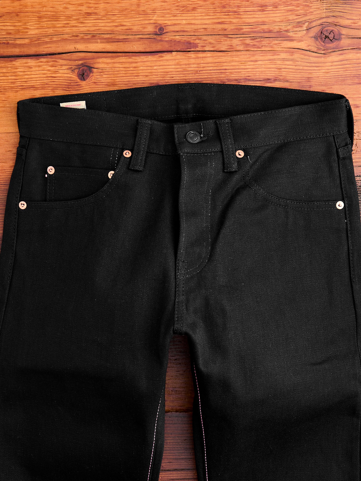 0306-B 15.7oz Black Selvedge Denim - Tight Tapered Fit - Image 5