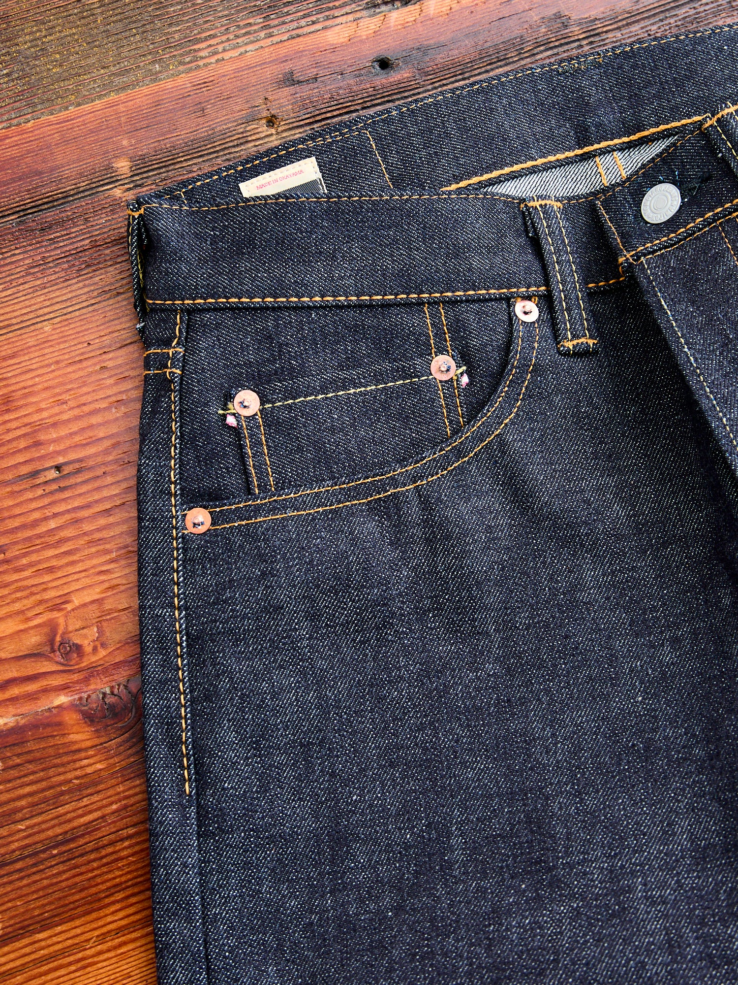 0605-V 15.7oz Selvedge Denim - Natural Tapered Fit - Image 6