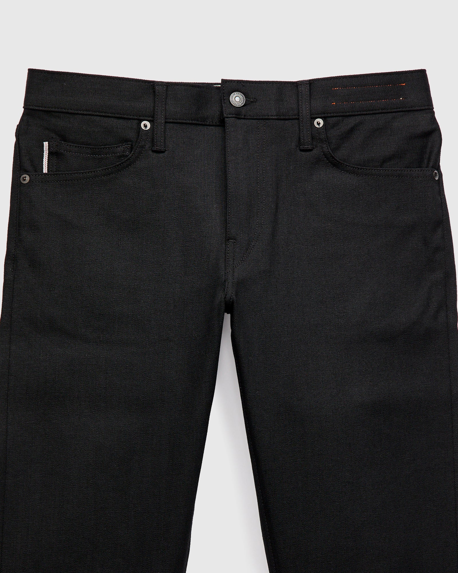 10.5oz Black Stretch Selvedge Denim - Pen Slim - Image 4