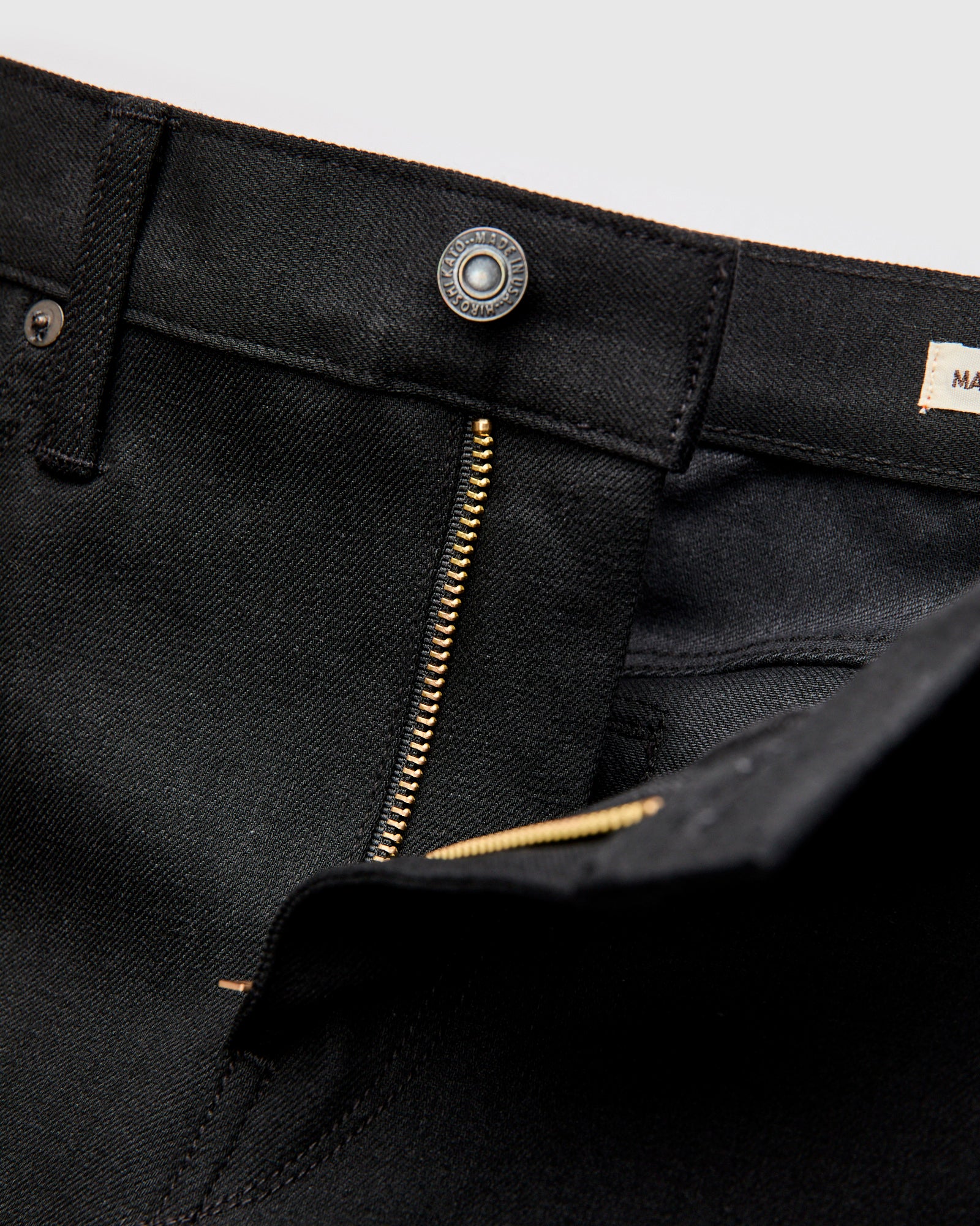 10.5oz Black Stretch Selvedge Denim - Pen Slim - Image 7