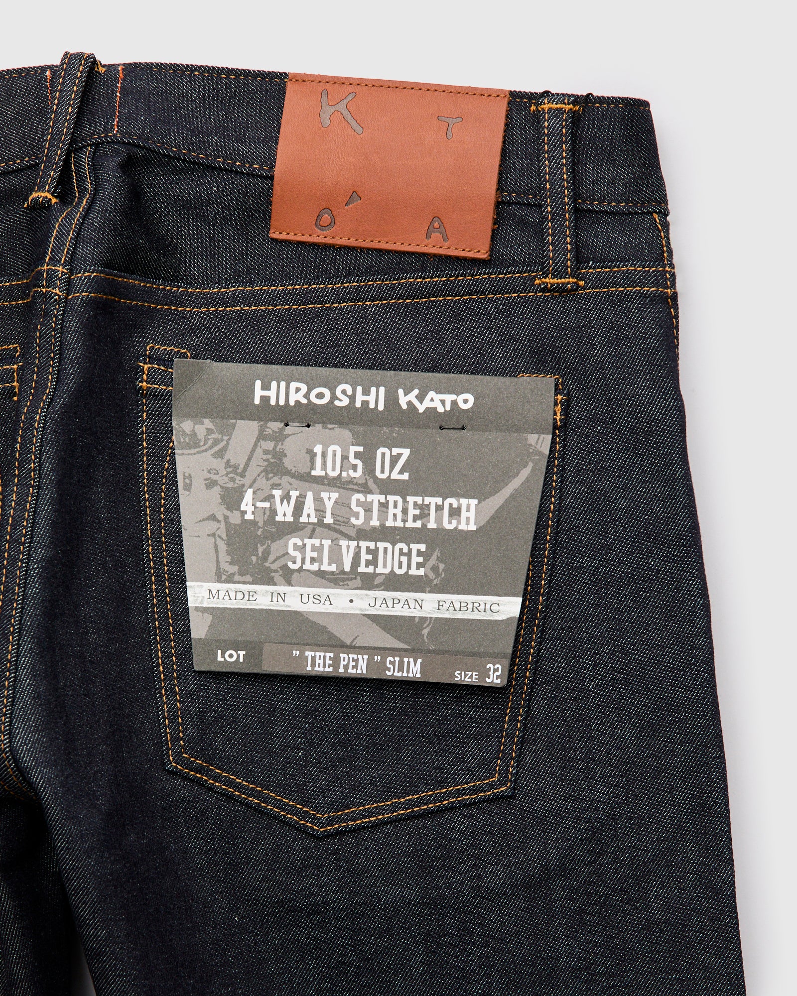 10.5oz Indigo Stretch Selvedge Denim - Pen Slim - Image 4