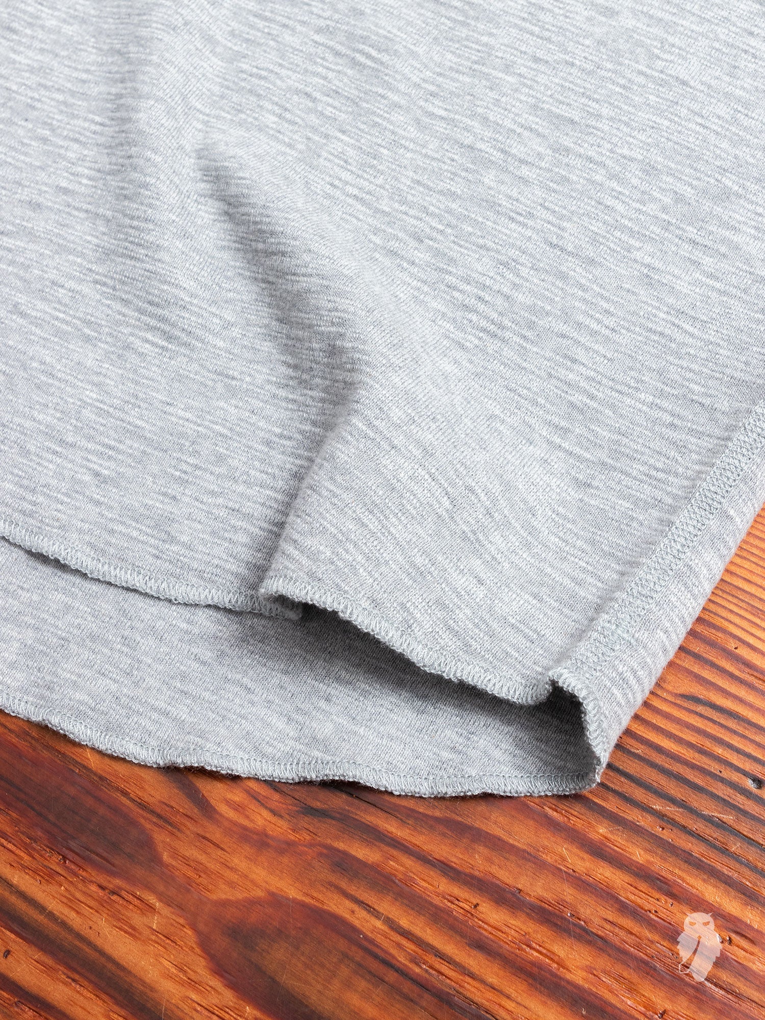 1x1 Slub Long Sleeve T-Shirt in Heather Grey - Image 4