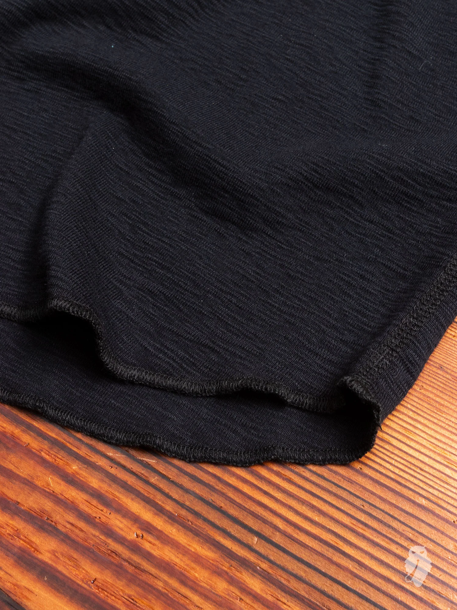 1x1 Slub T-Shirt in Black - Image 3