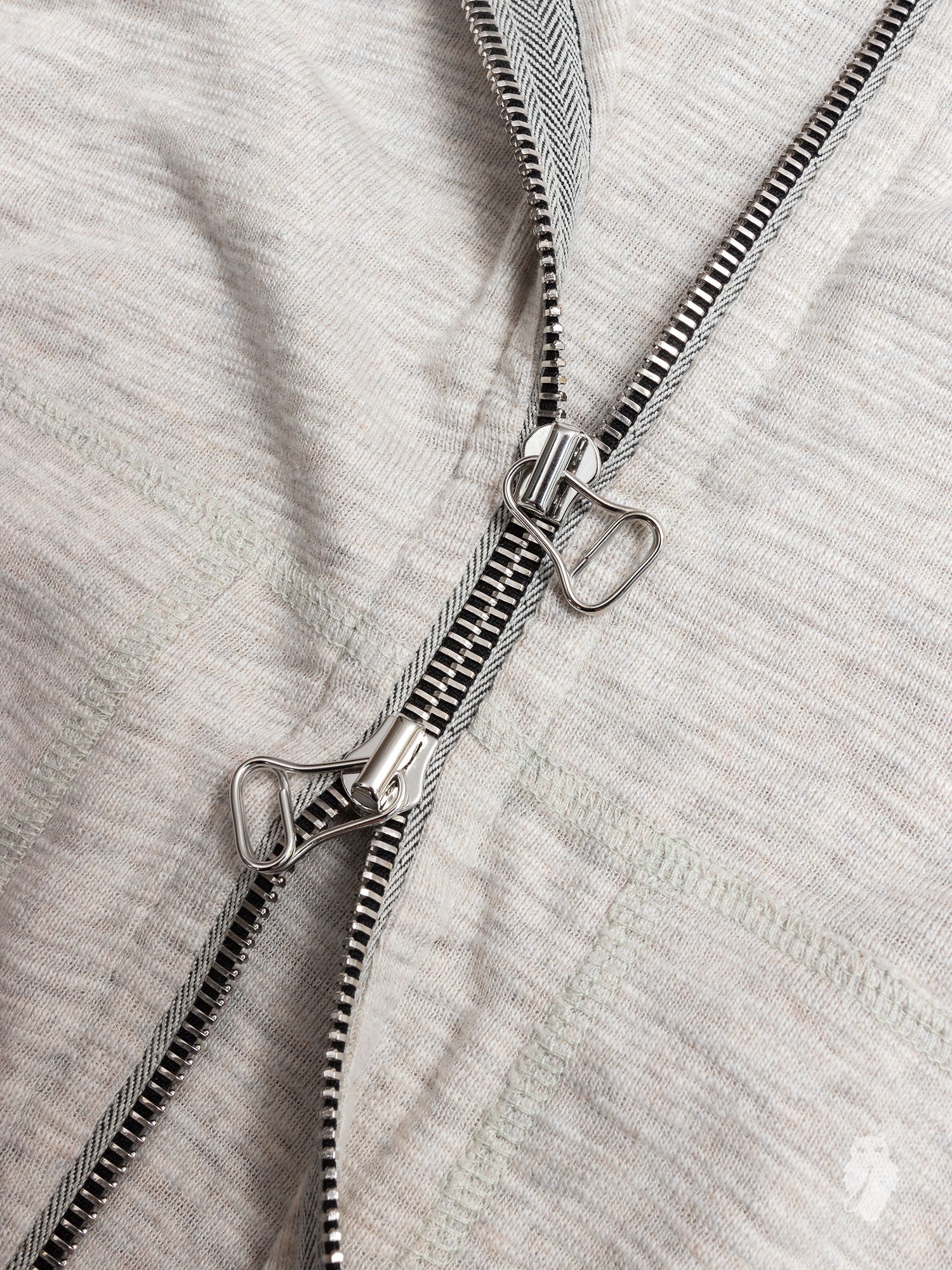 1x1 Slub Zip Hoodie in Heather Ash - Image 3