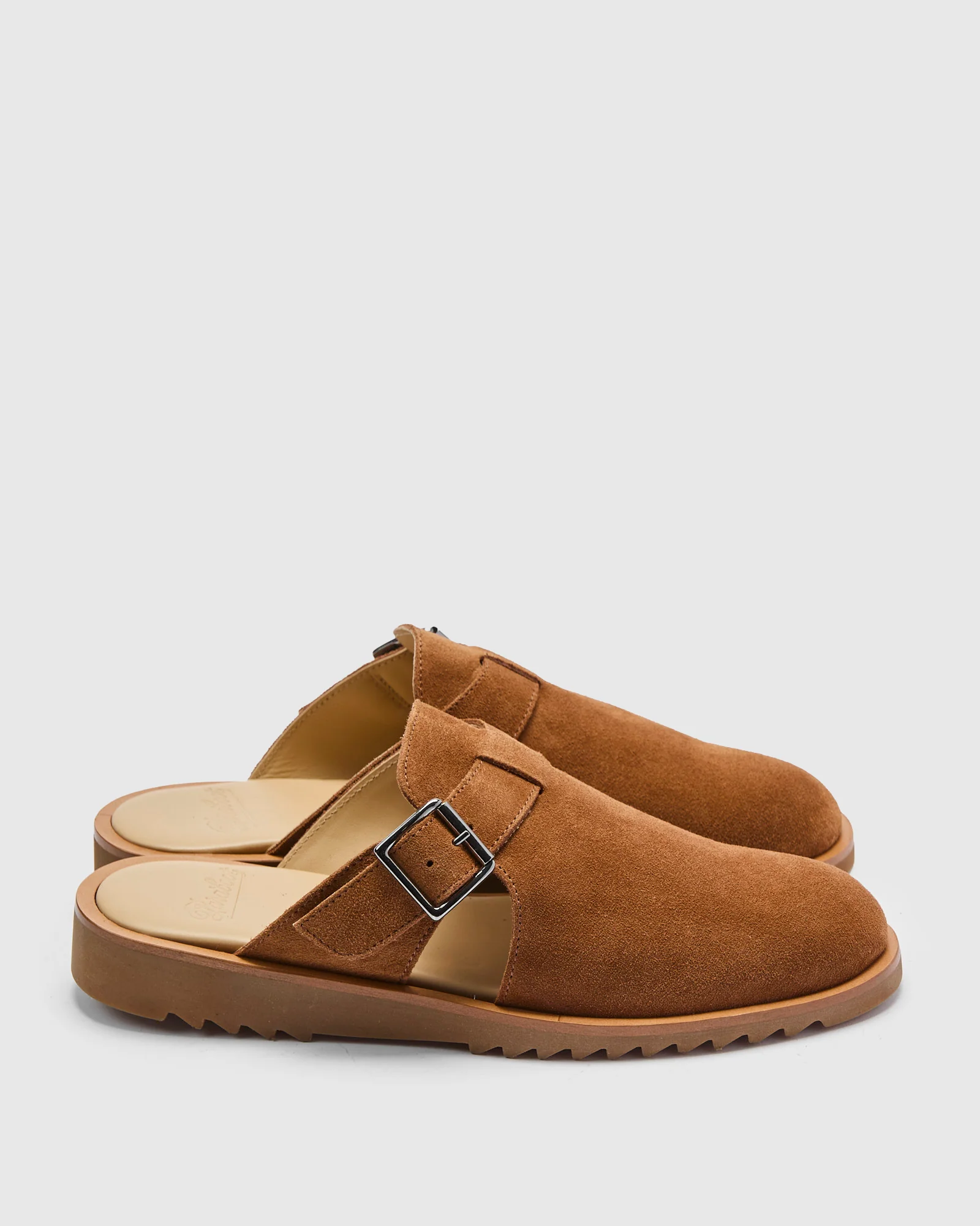 Athenes Mule in Velours Cognac - Image 3
