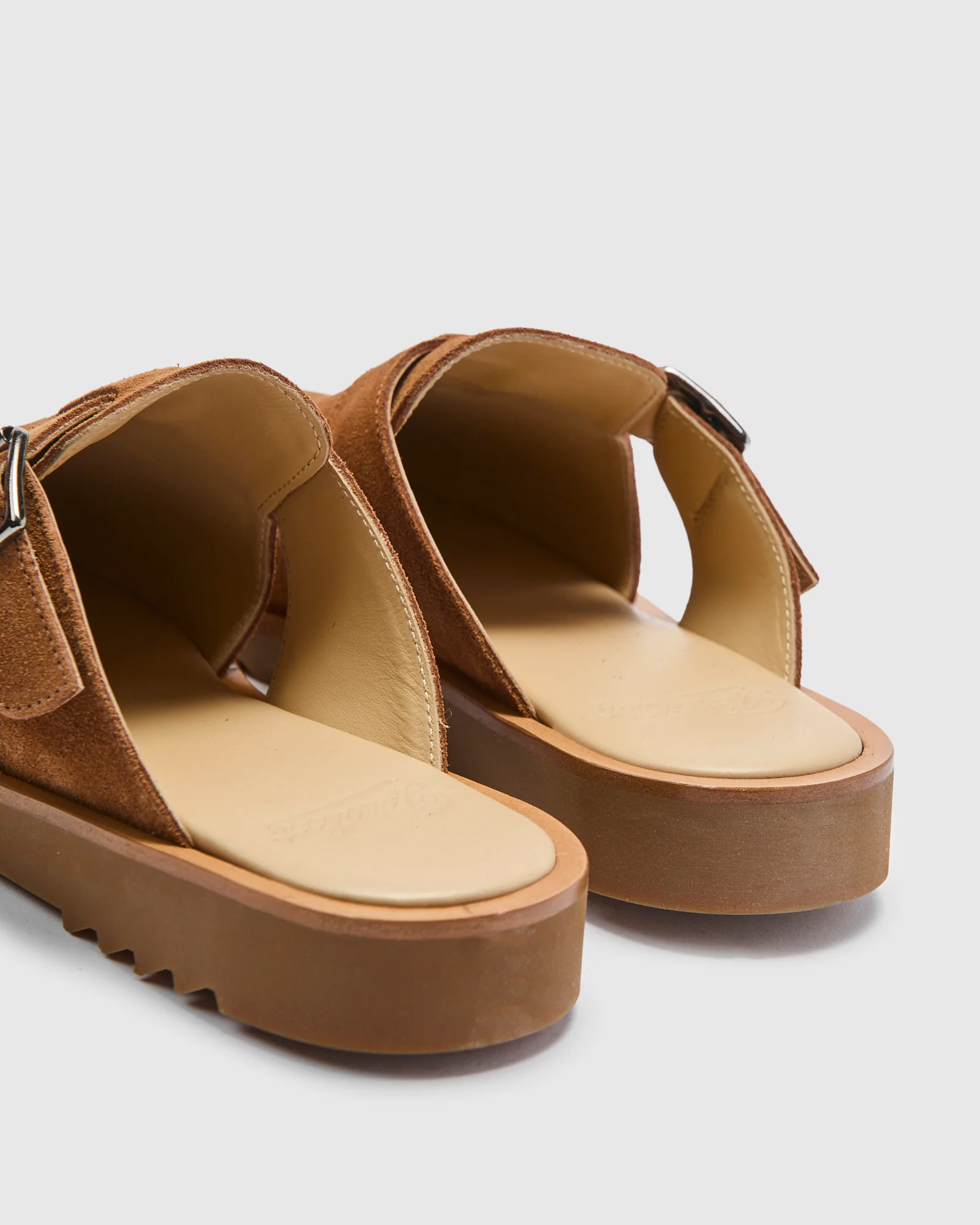 Athenes Mule in Velours Cognac - Image 5