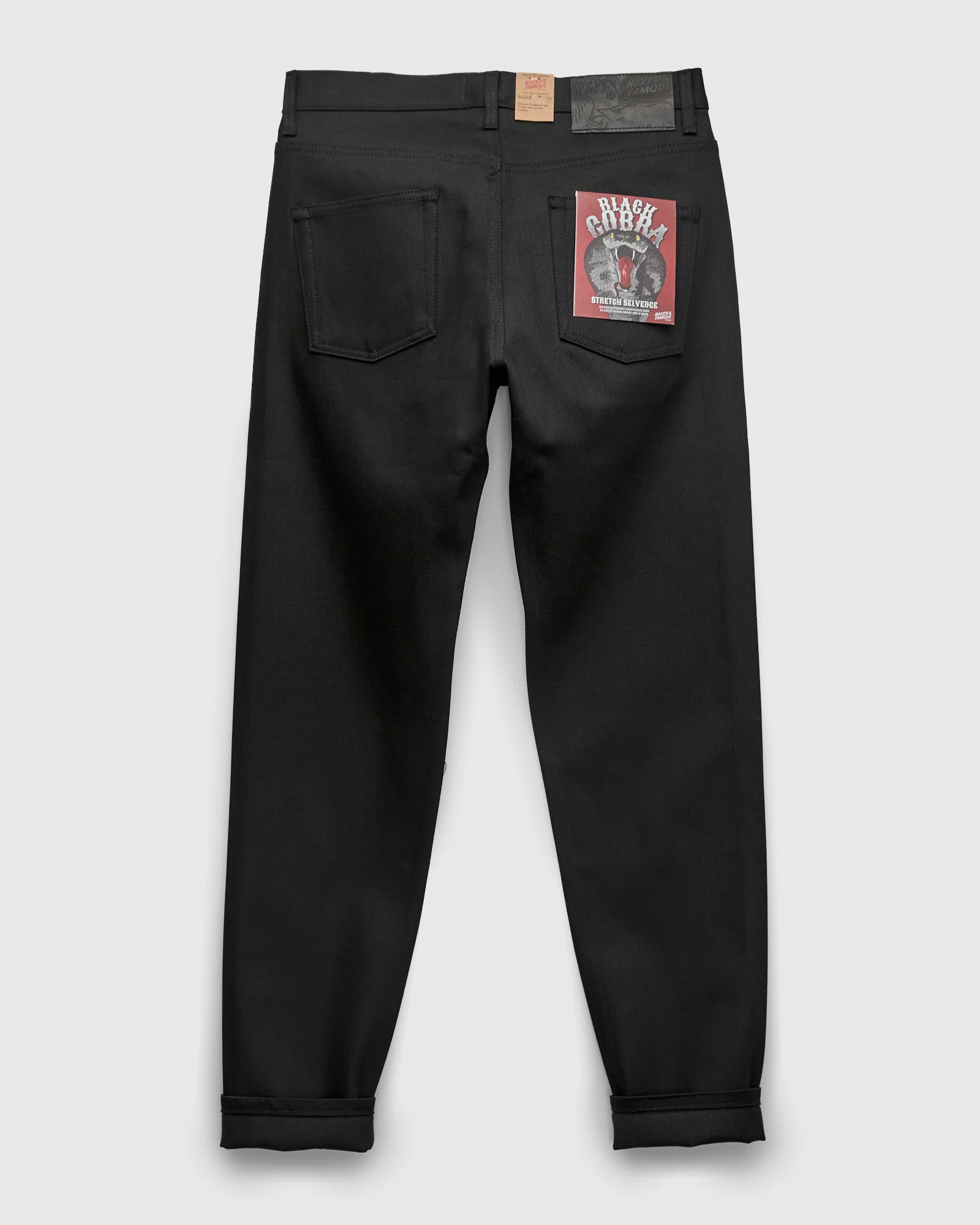 "Black Cobra Stretch" 12oz Selvedge Denim - Easy Guy Fit - Image 3