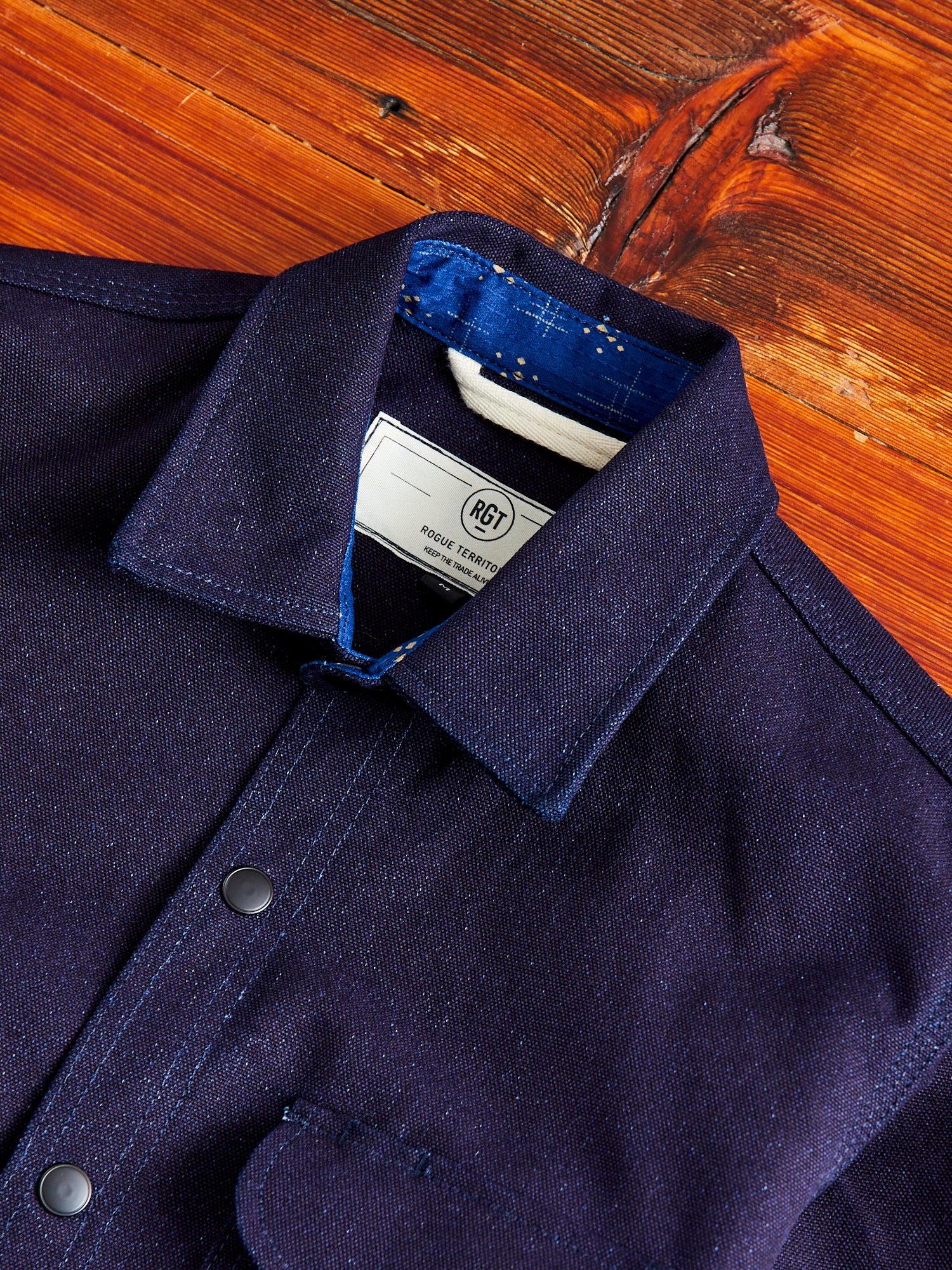 "Heavyweight ISC" Service Shirt in Indigo - Image 3