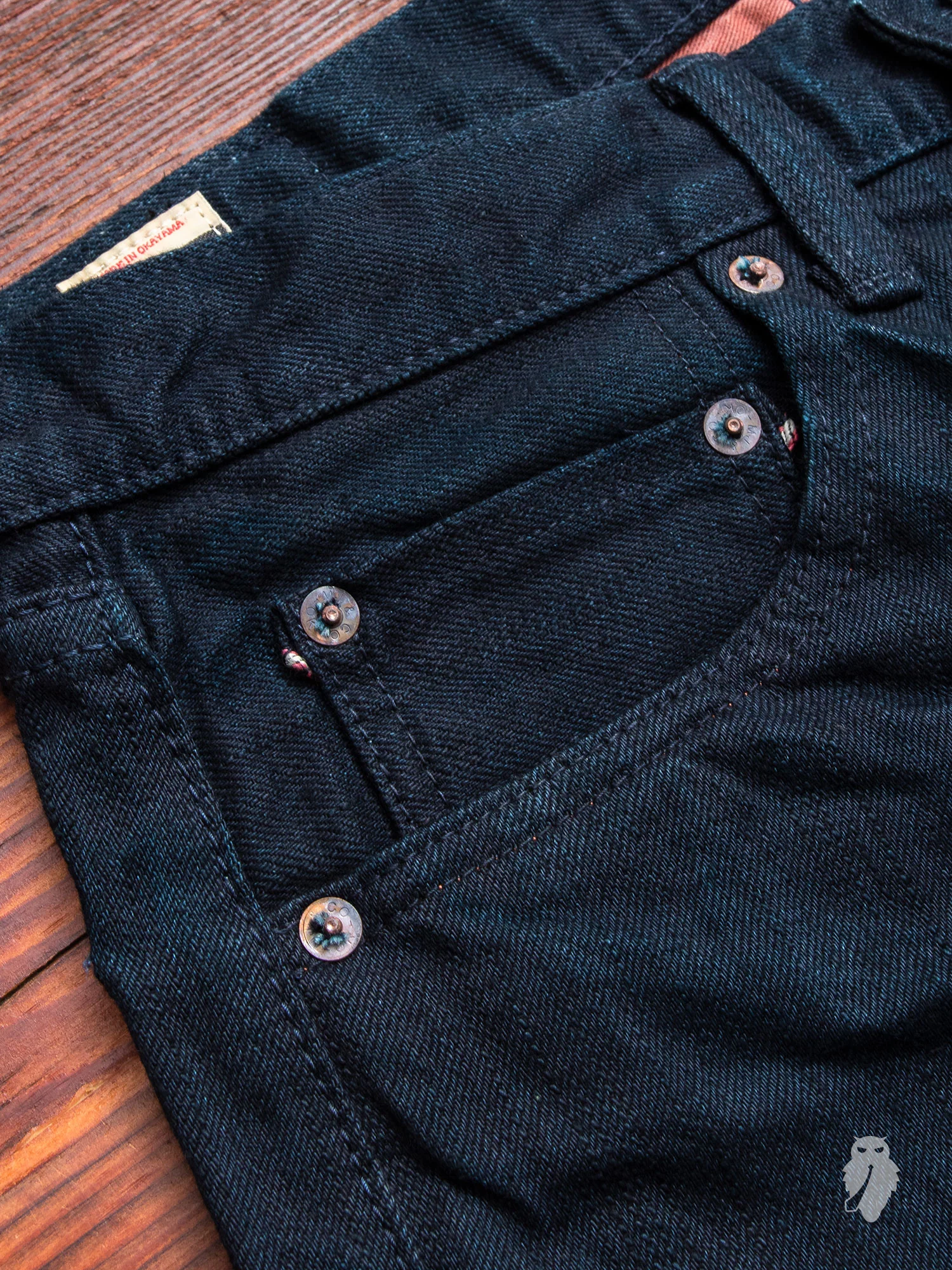 BOM012-B "Momotaro x Blue Owl" 15.7oz Selvedge Denim - Tight Tapered Fit - Image 6
