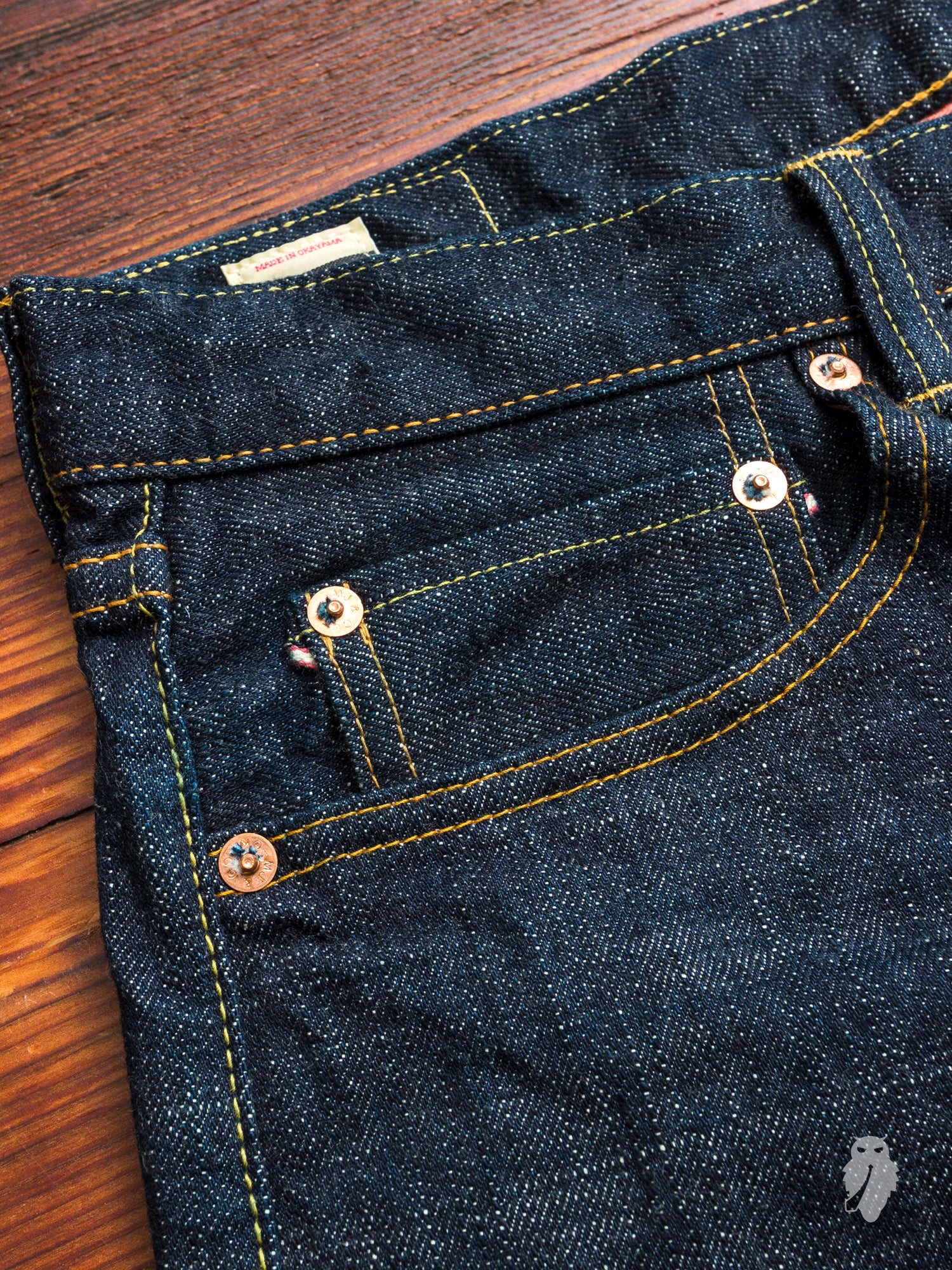BOM012 "Momotaro x Blue Owl" 15.7oz Selvedge Denim - Tight Tapered Fit - Image 6