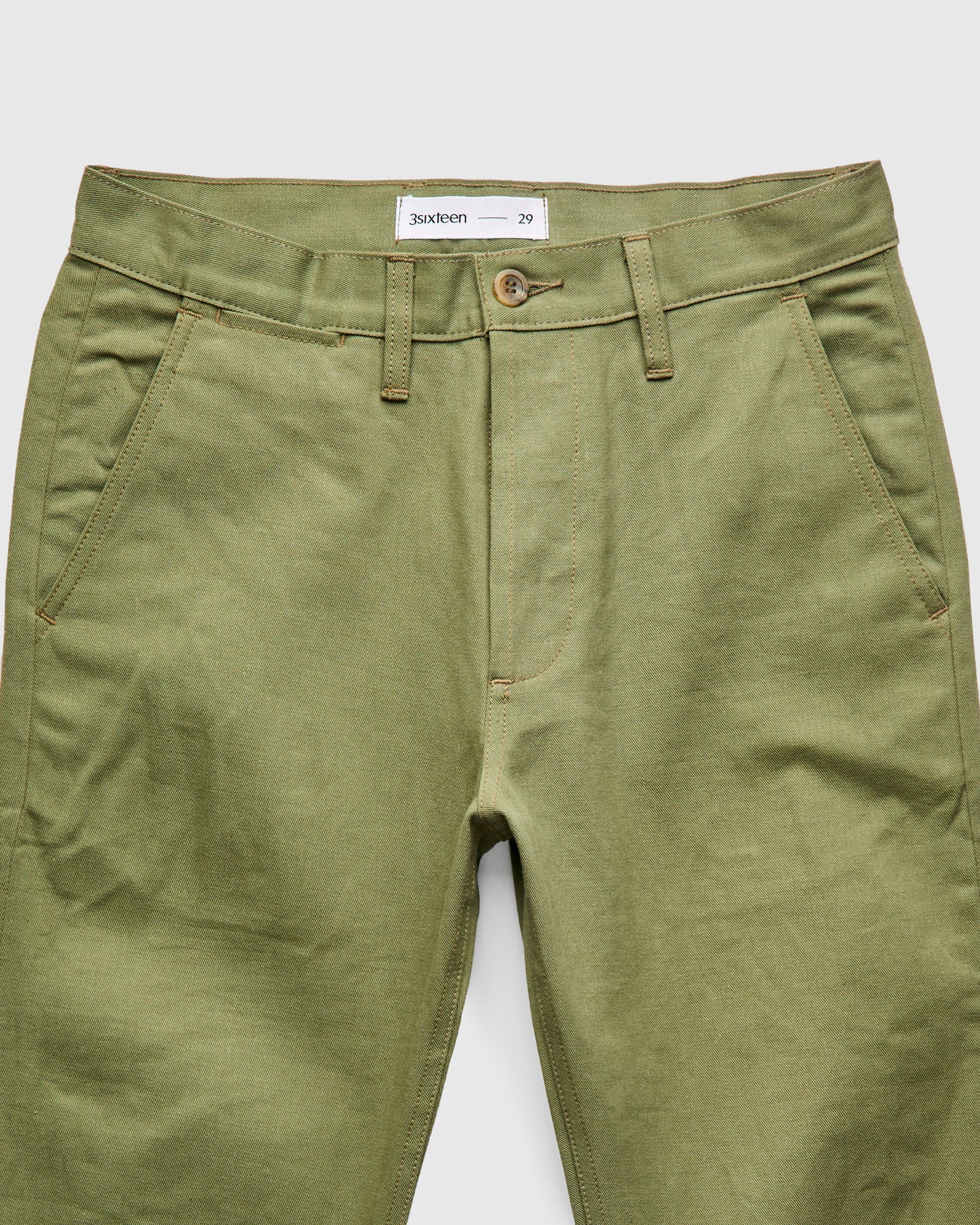 CH-55x 12oz Selvedge Chino in Olive - Image 4