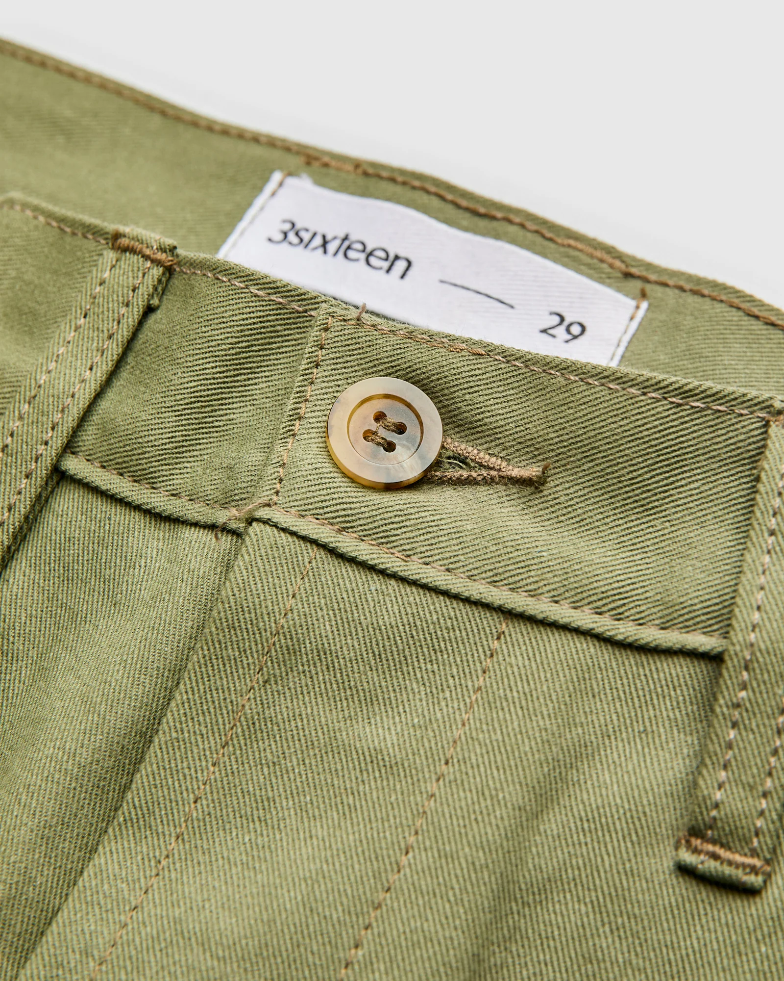 CH-55x 12oz Selvedge Chino in Olive - Image 5
