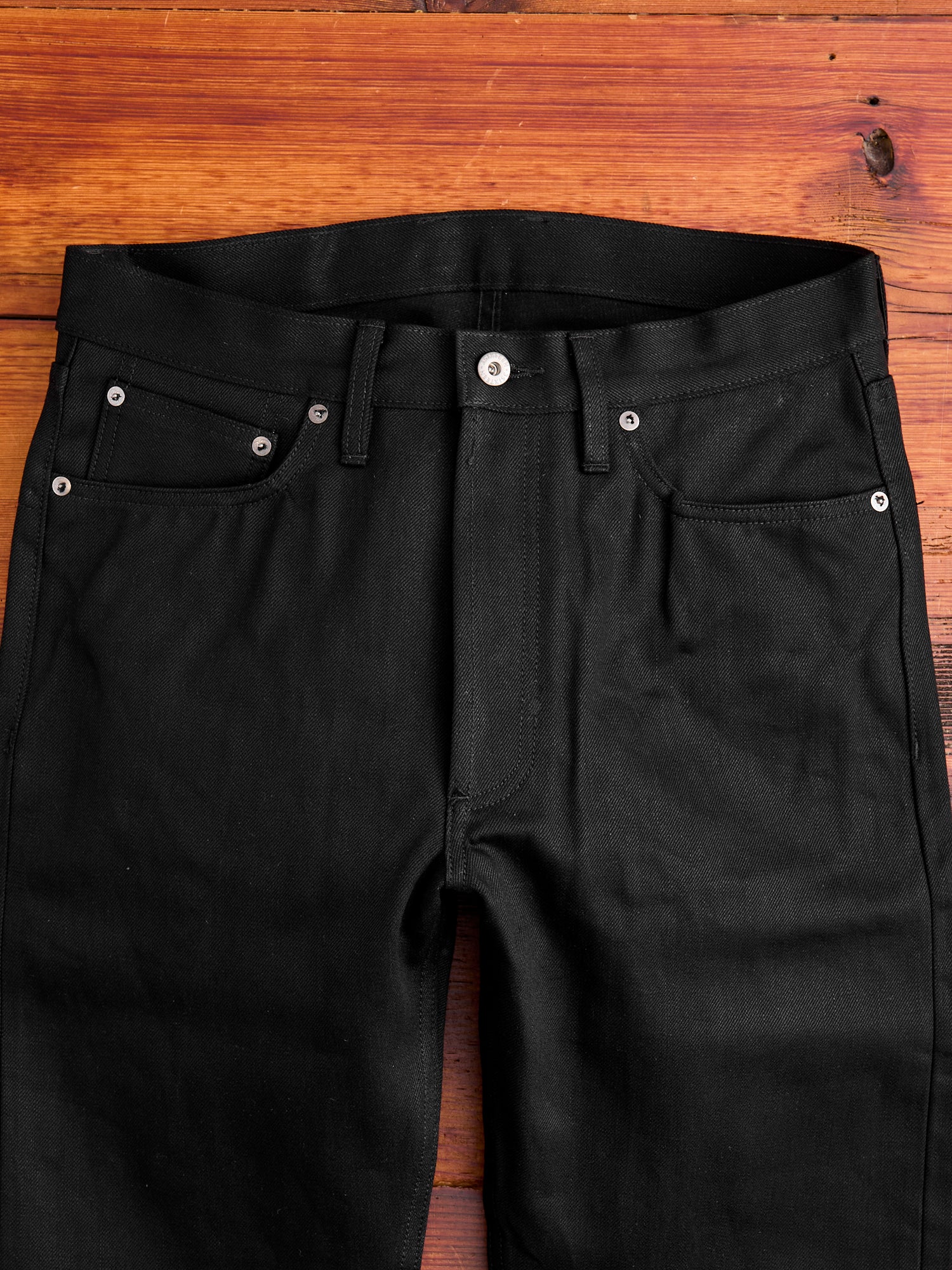 CT-220x Solid Black 14.5oz Selvedge Denim - Classic Tapered Fit - Image 5