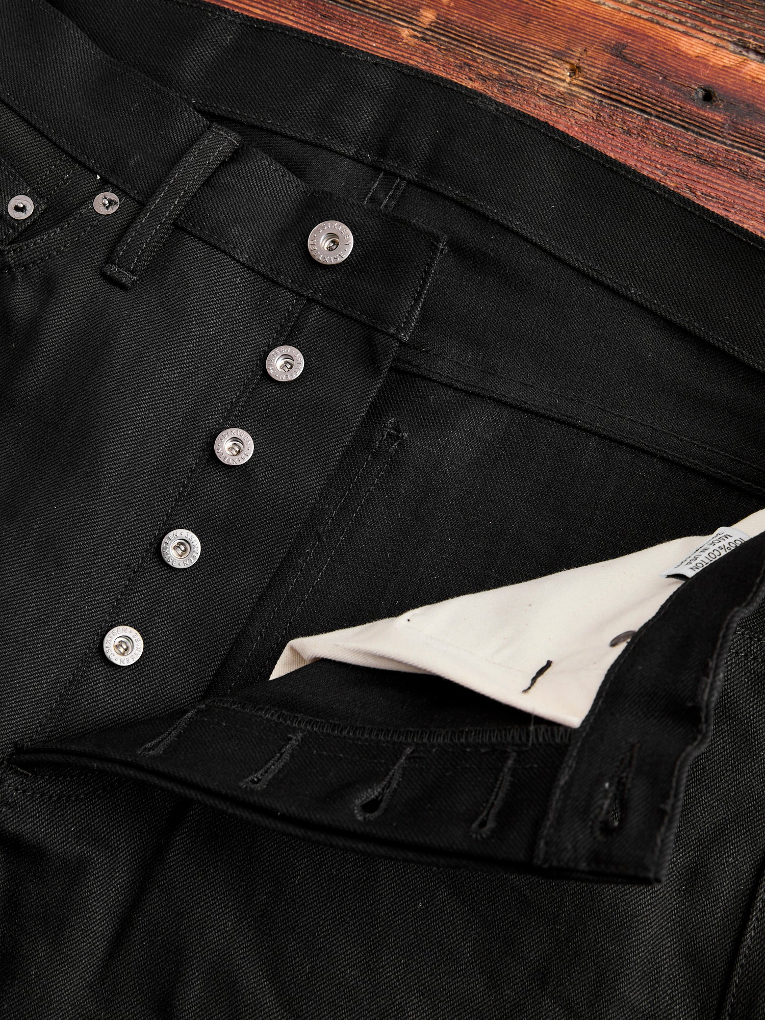 CT-220x Solid Black 14.5oz Selvedge Denim - Classic Tapered Fit - Image 9