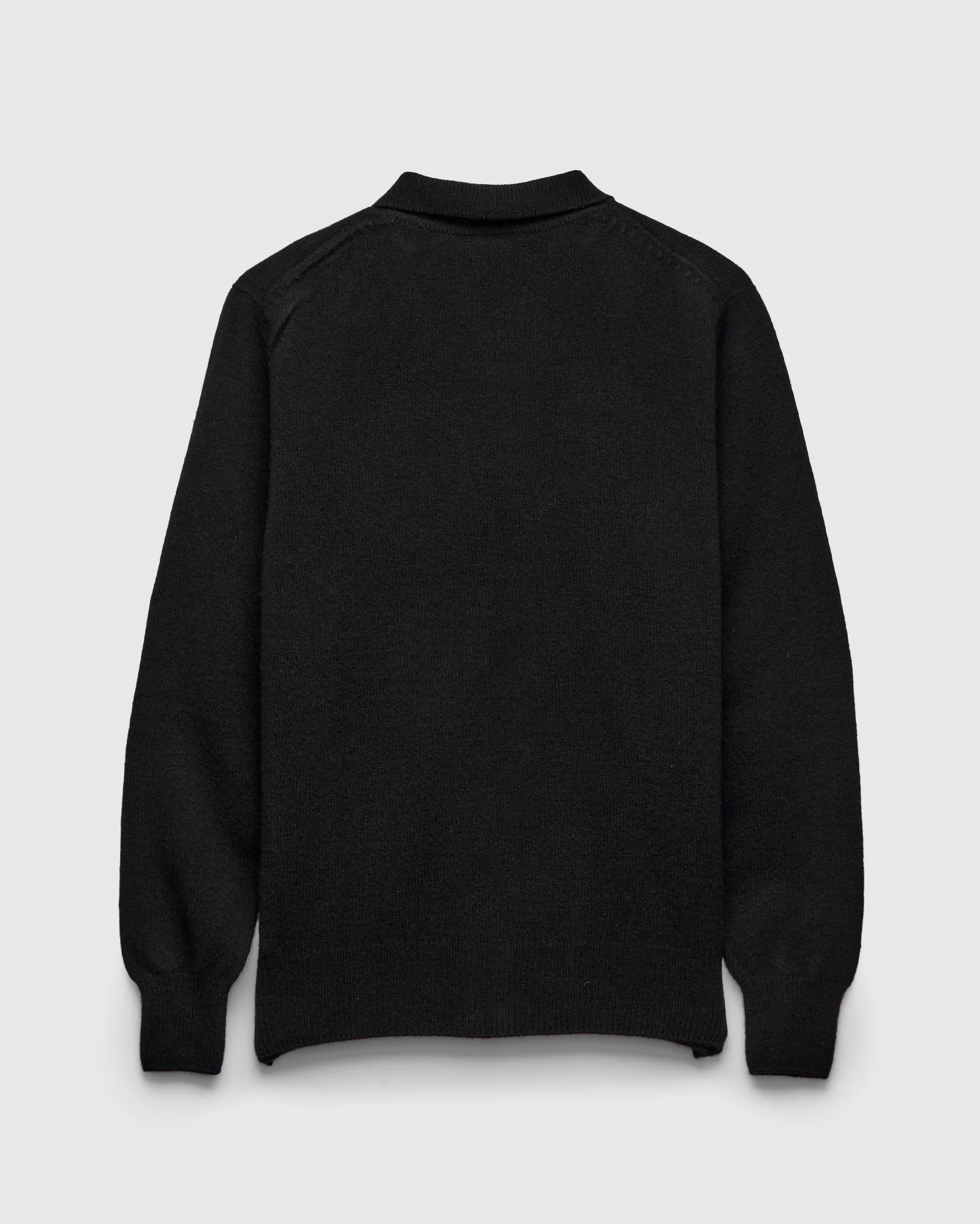 "High Pressure" Wool Zip Cardigan in Black - Image 3