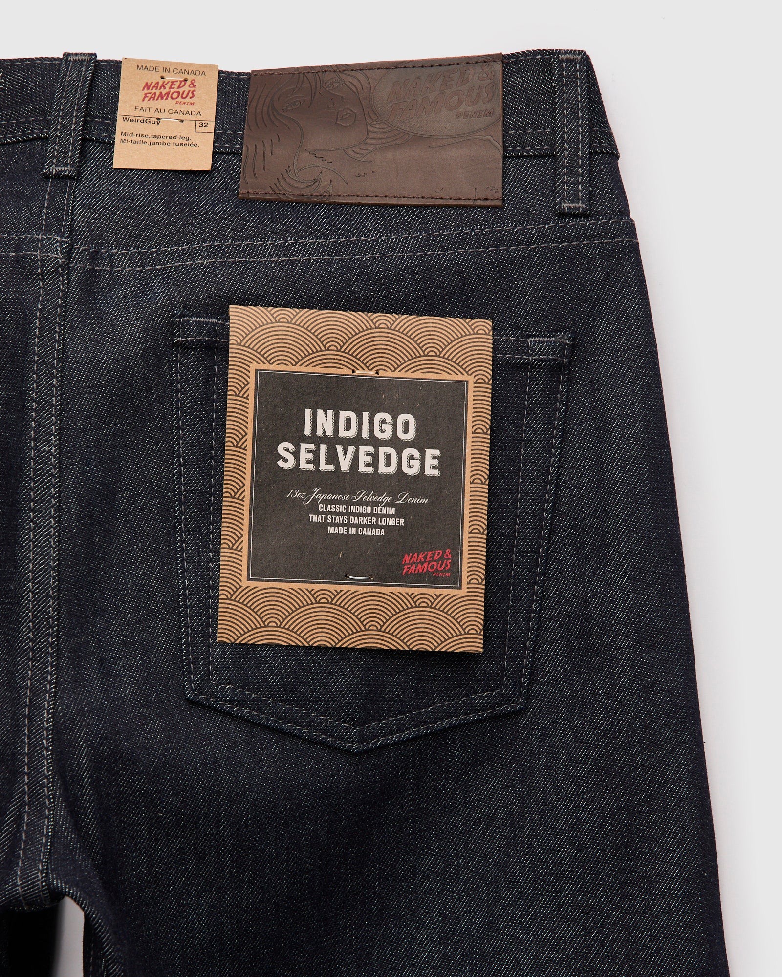 "Indigo Selvedge" 13oz Selvedge Denim - Weird Guy Fit - Image 4