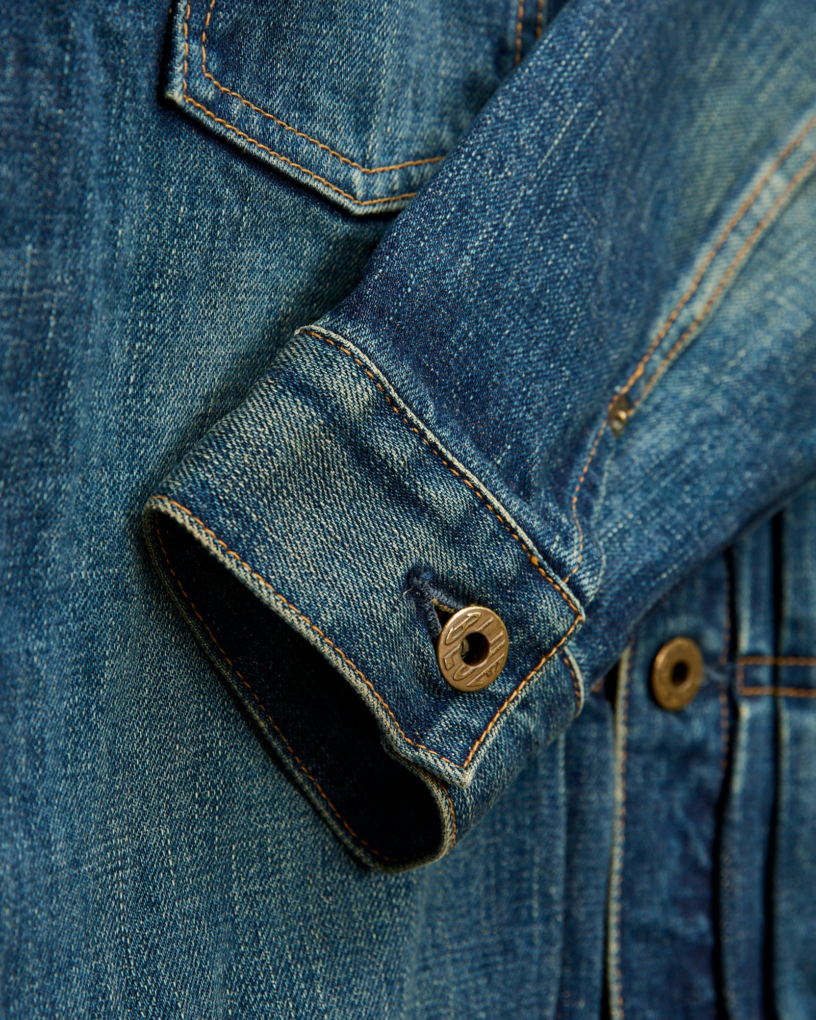 JBGJ1000-D01 14.8oz Type 2 Denim Jacket in Dark Wash Indigo - Image 6