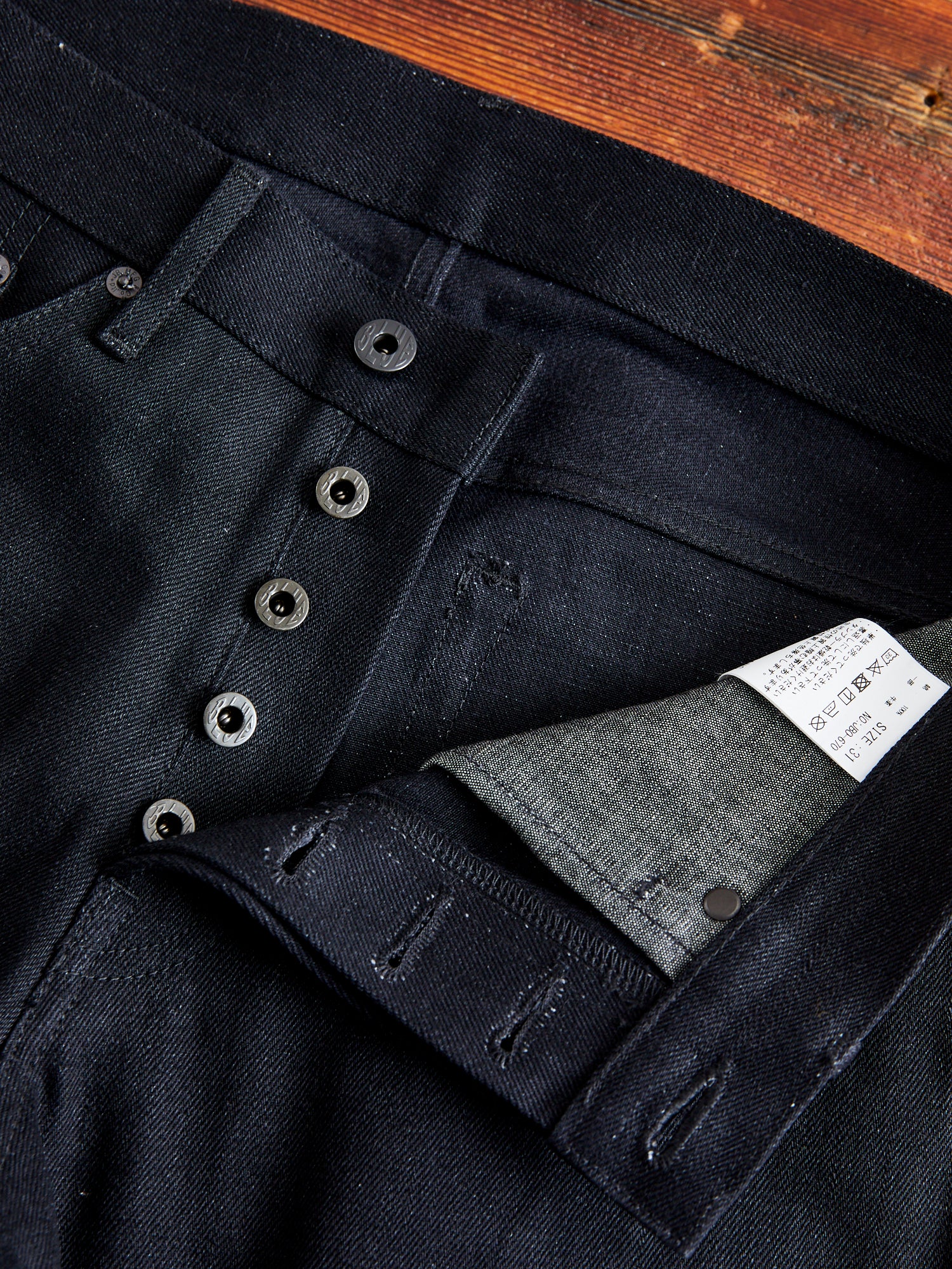 JBO-670 16oz Black Selvedge Denim - High Tapered - Image 9