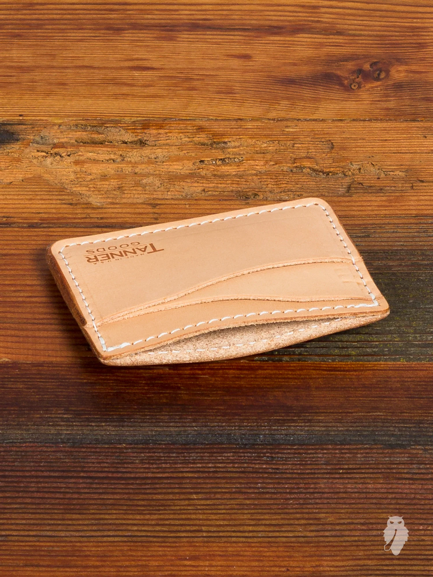 "Journeyman" Leather Card Wallet in Natural - Image 3