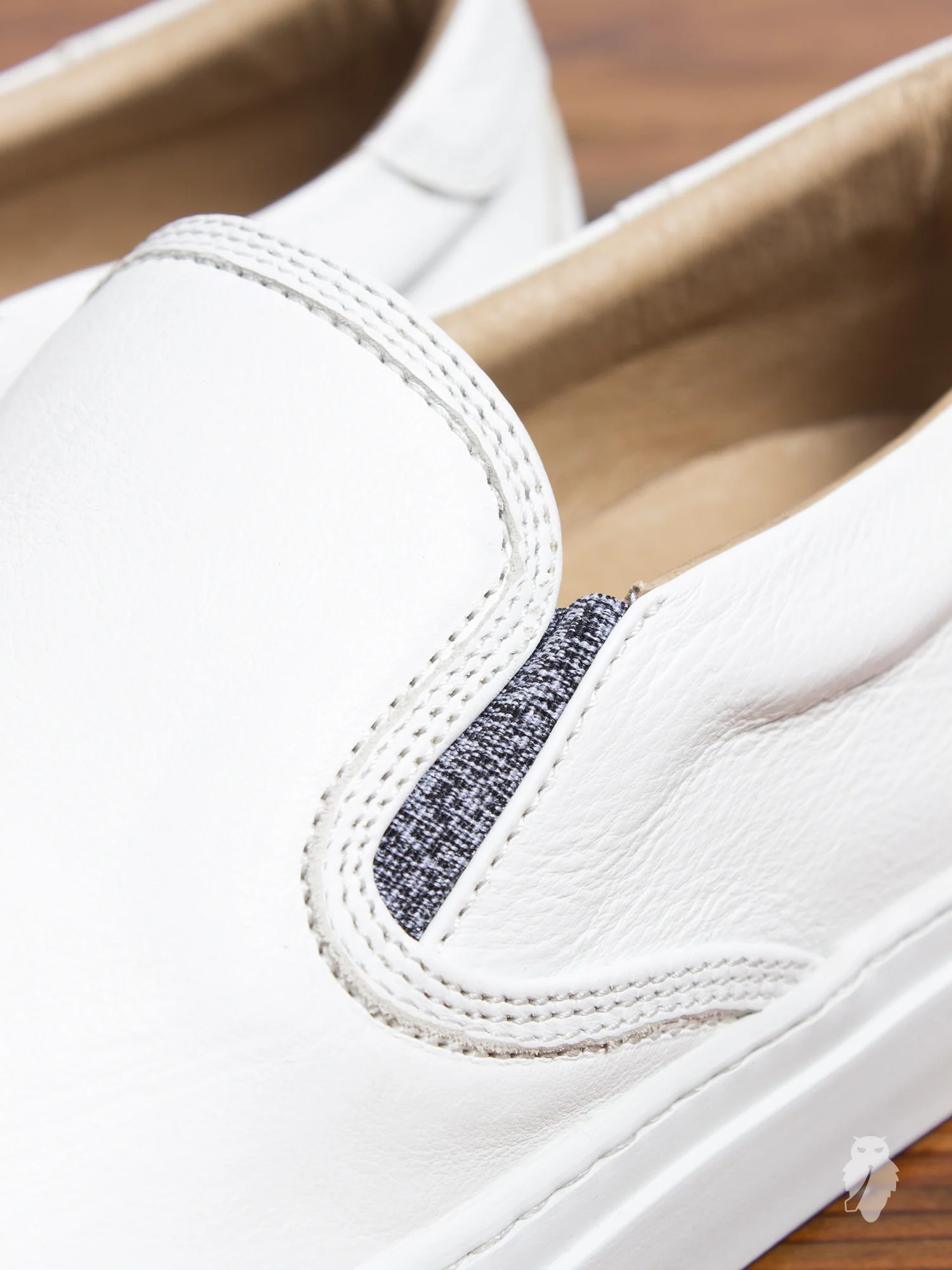 Leather Slip-On Sneaker in White - Image 3