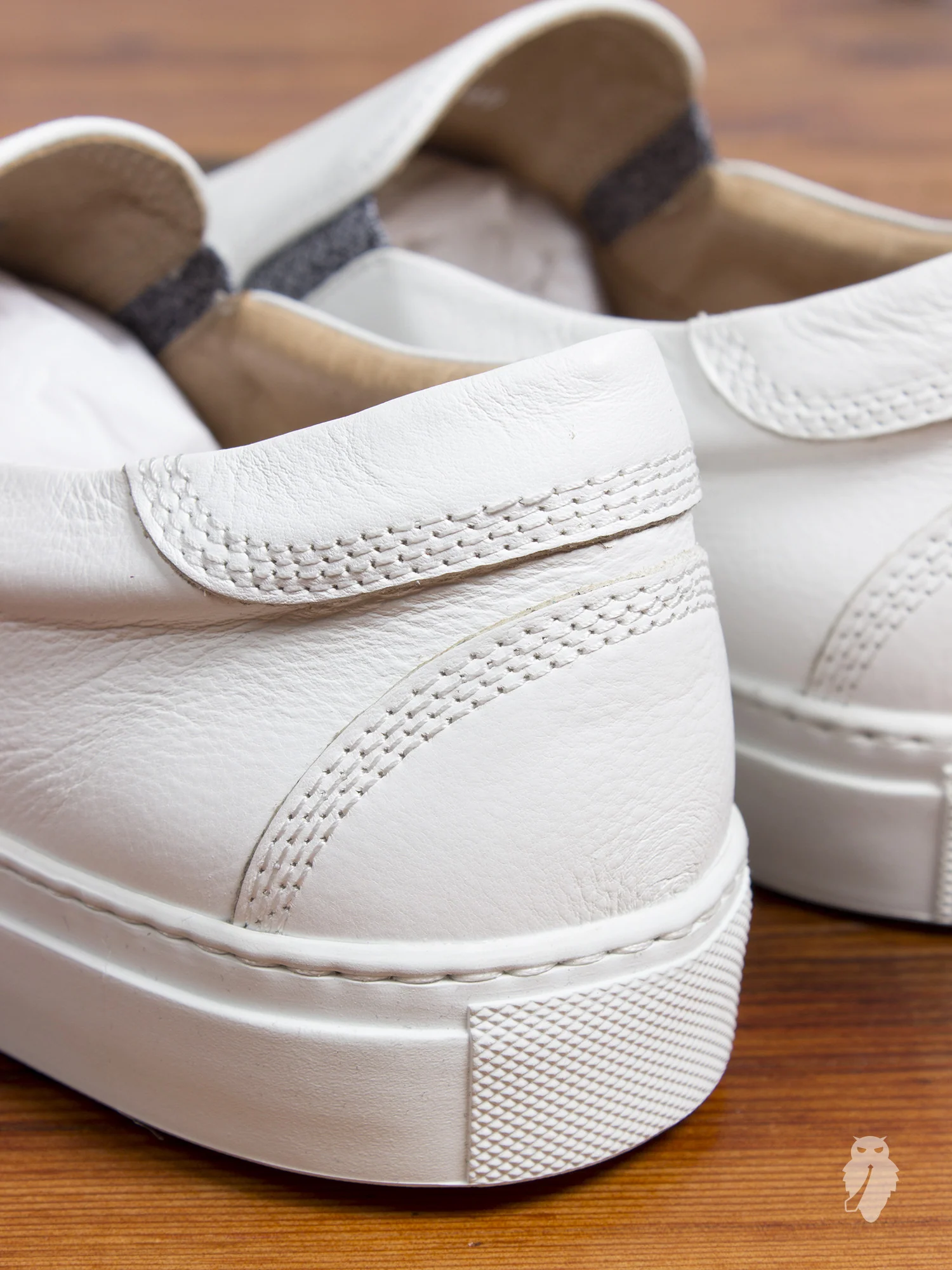 Leather Slip-On Sneaker in White - Image 5