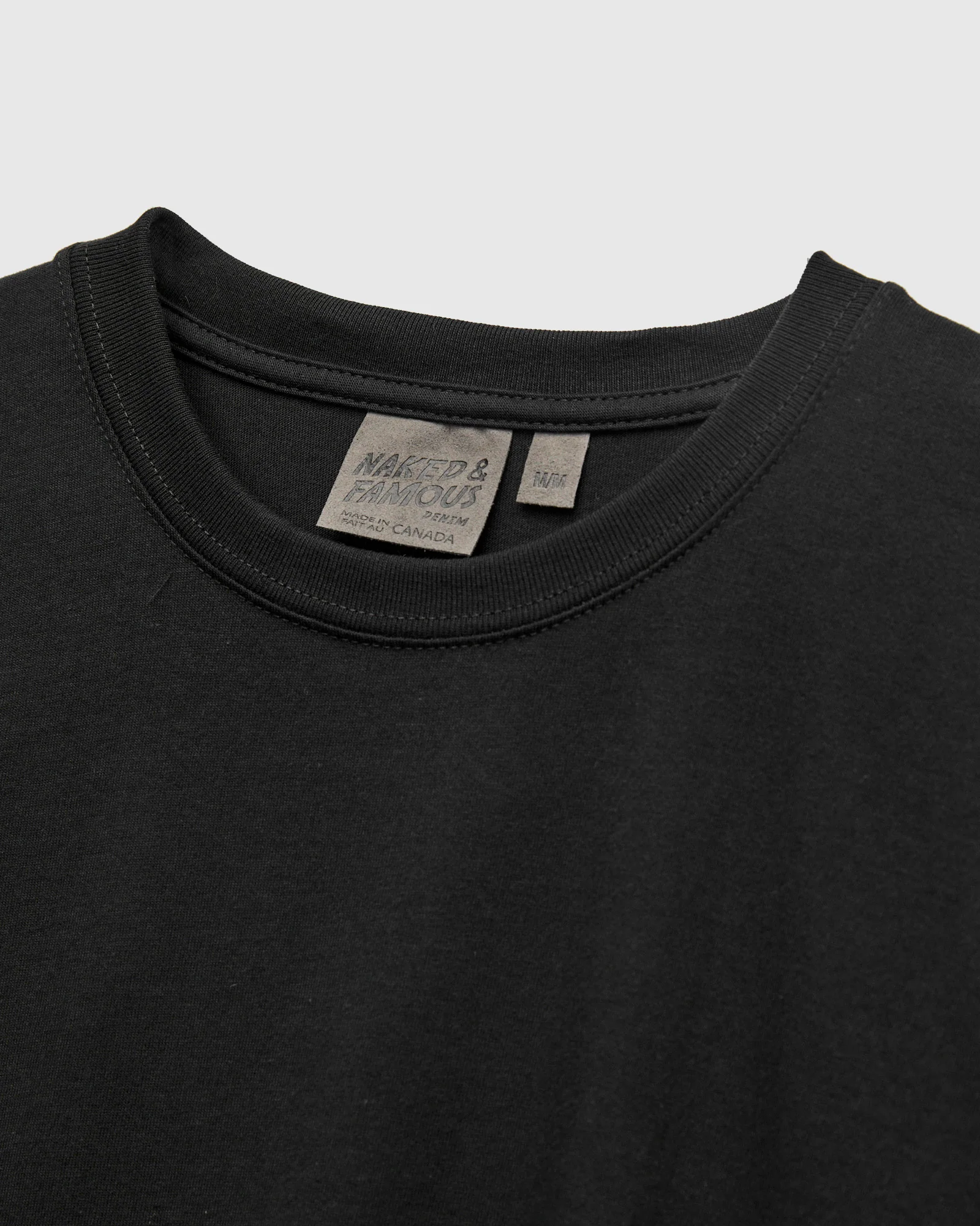 Circular-Knit T-Shirt in Black - Image 3