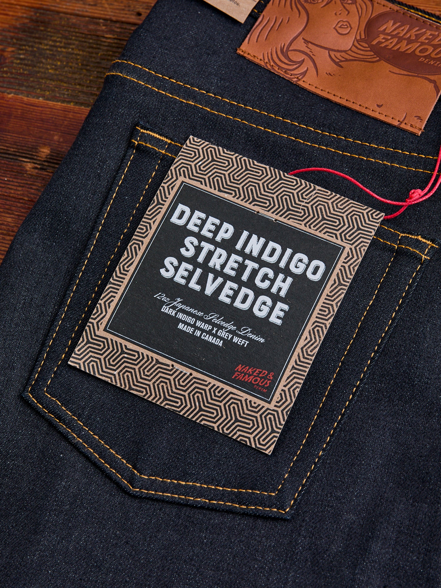 "Deep Indigo Stretch" 11.5oz Selvedge Denim - Weird Guy Fit - Image 14