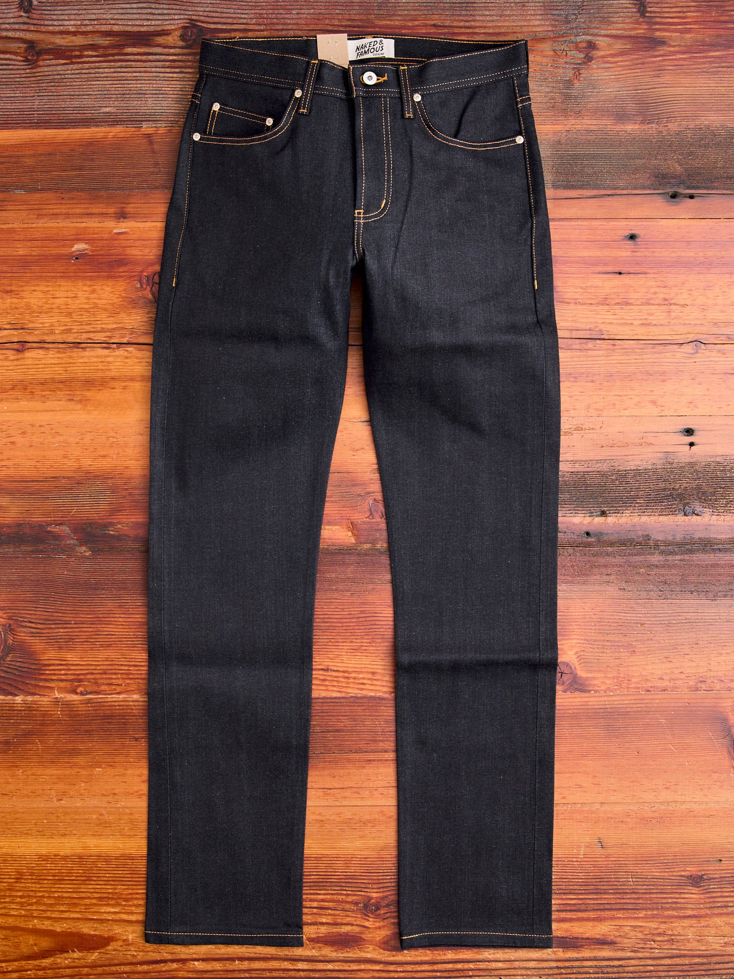 "Deep Indigo Stretch" 11.5oz Selvedge Denim - Weird Guy Fit - Image 4