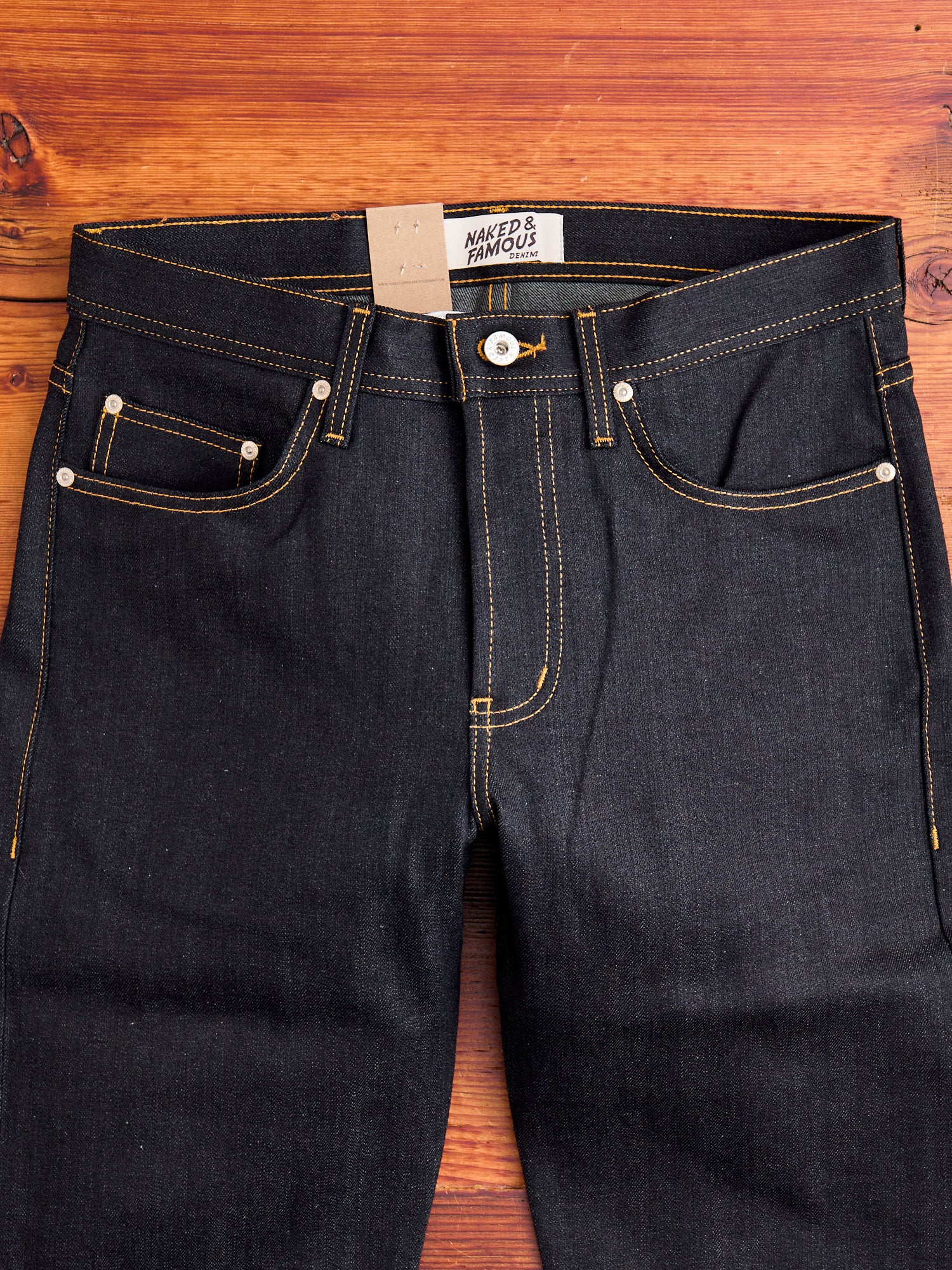 "Deep Indigo Stretch" 11.5oz Selvedge Denim - Weird Guy Fit - Image 5