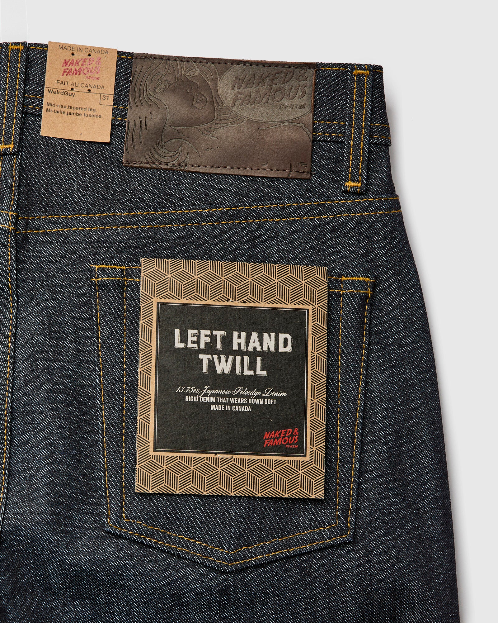 "Left Hand Twill" 13.75oz Selvedge Denim - Weird Guy Fit - Image 4