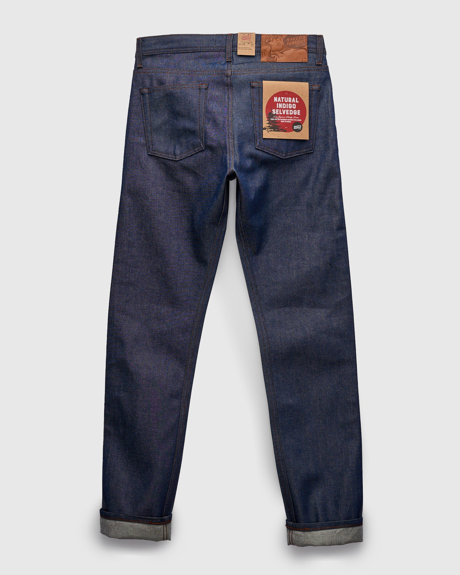 "Natural Indigo Selvedge" 12.5oz Selvedge Denim - Weird Guy Fit - Image 3