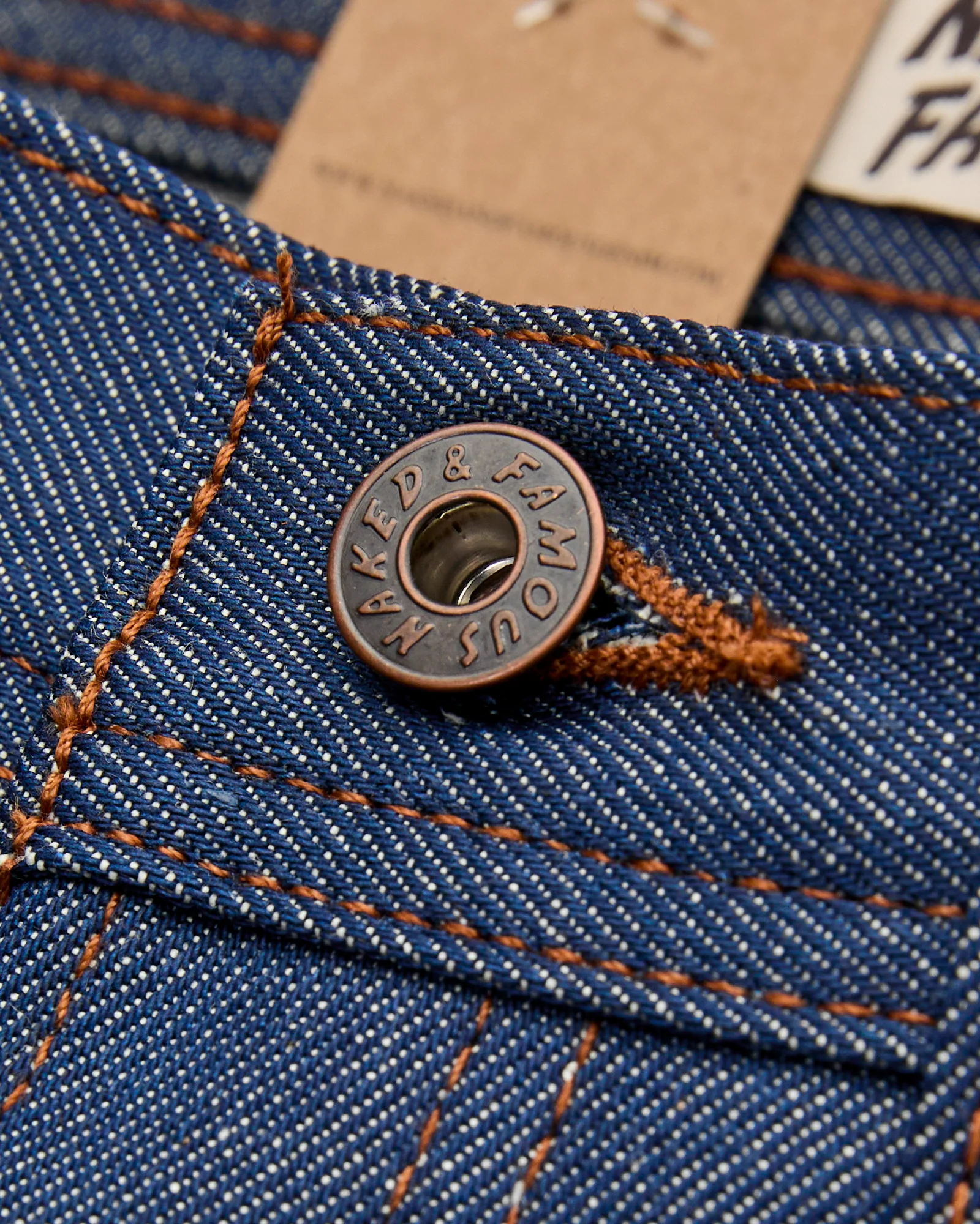 "Natural Indigo Selvedge" 12.5oz Selvedge Denim - Weird Guy Fit - Image 6