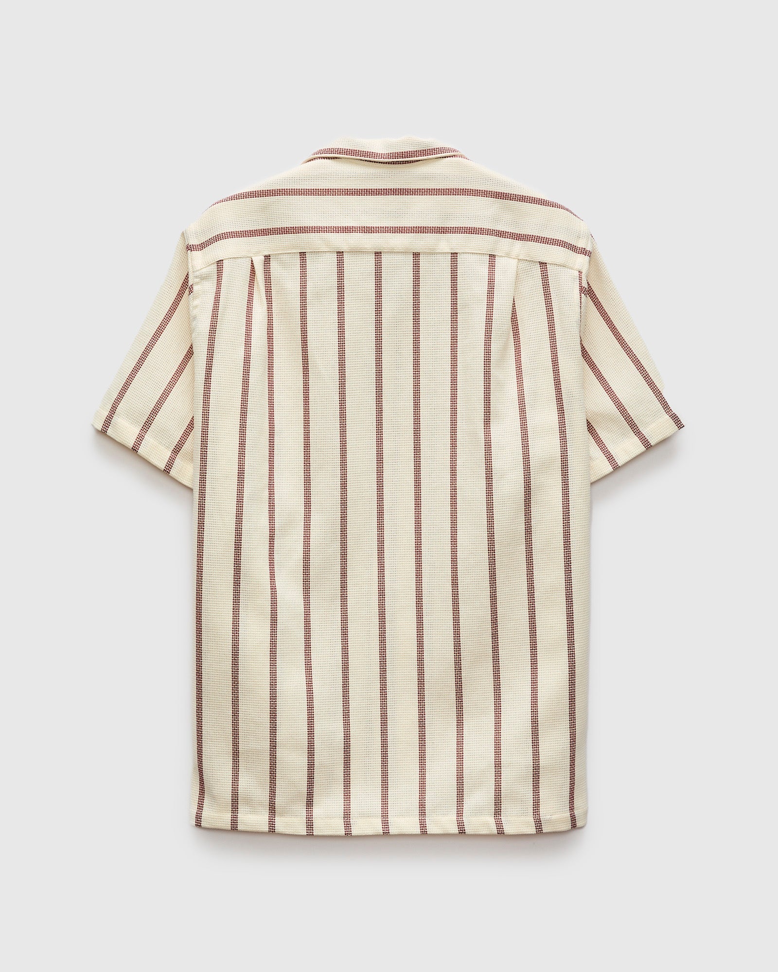 Piquet Stripe Shirt in Bordeaux - Image 3