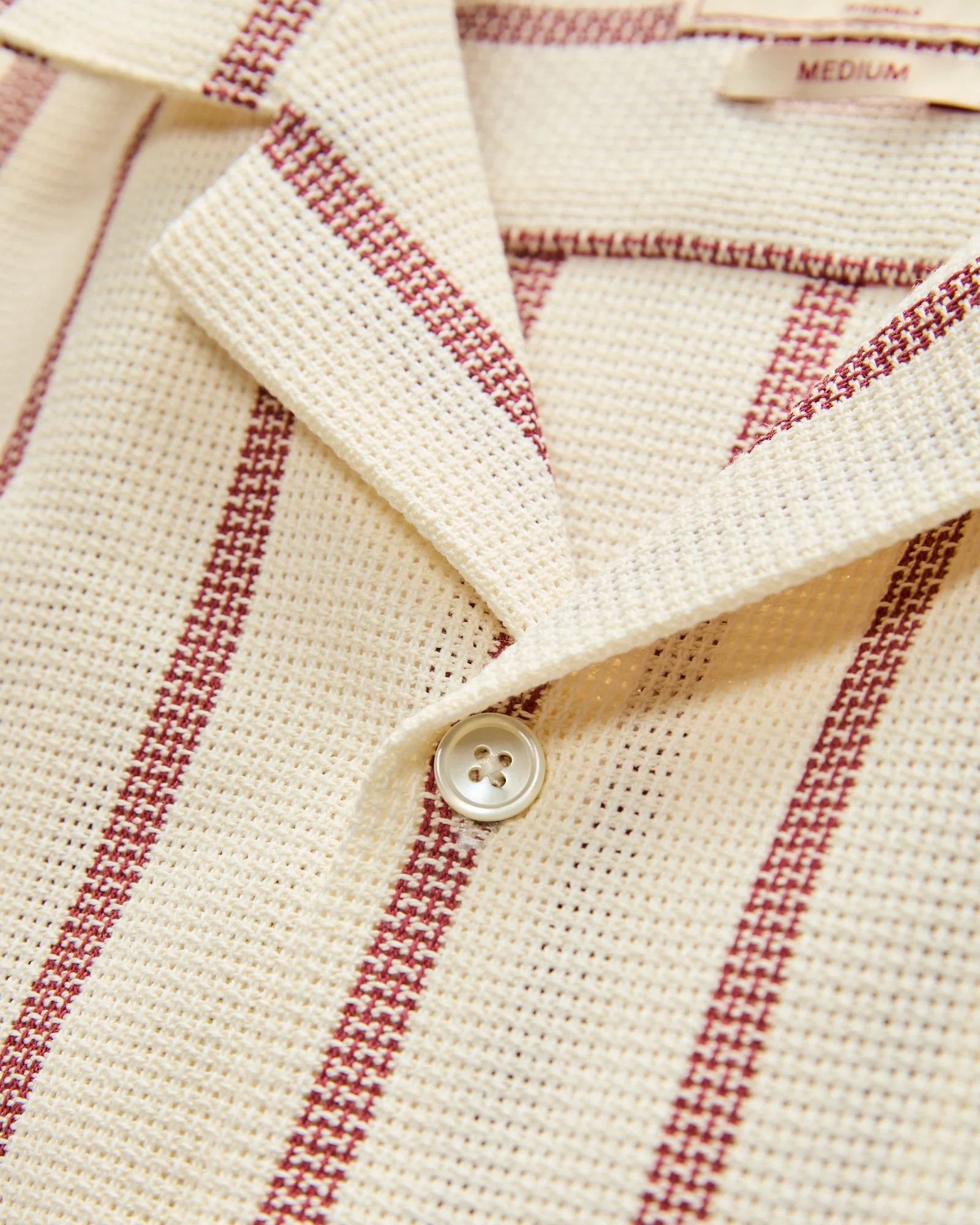 Piquet Stripe Shirt in Bordeaux - Image 5