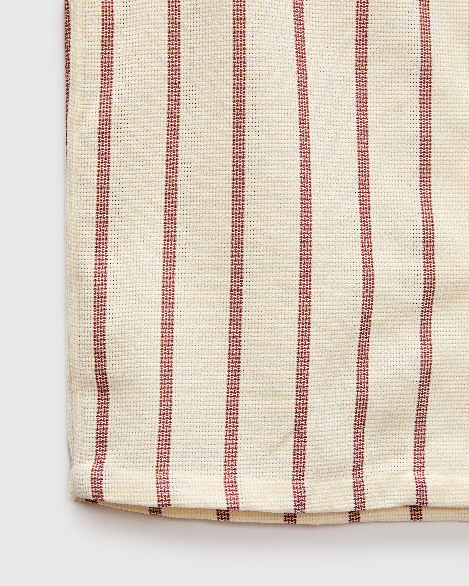 Piquet Stripe Shirt in Bordeaux - Image 7