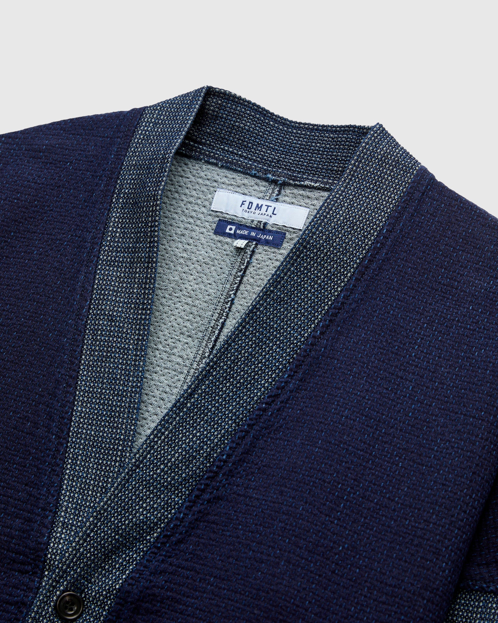 Diamond Short Cardigan in Indigo Rinse - Image 3