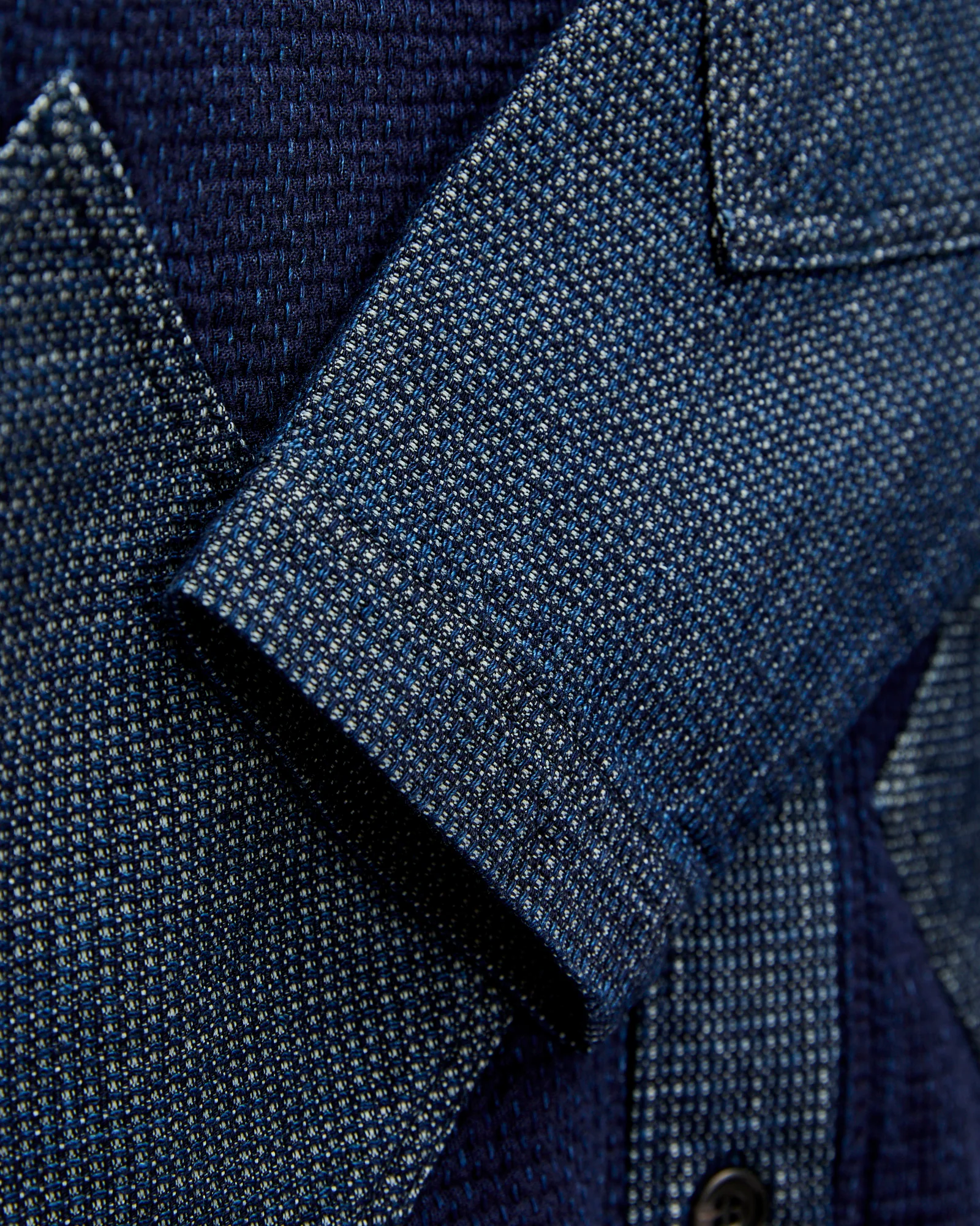 Diamond Short Cardigan in Indigo Rinse - Image 6