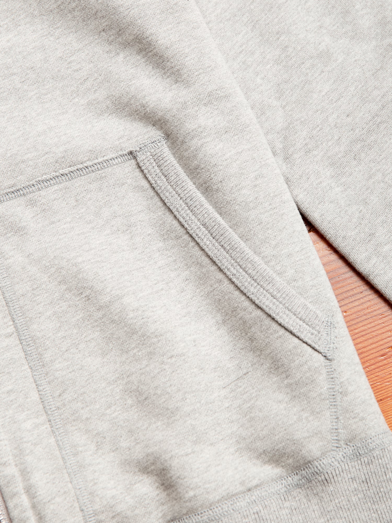 Zip Hoodie in Heather Grey - Image 4