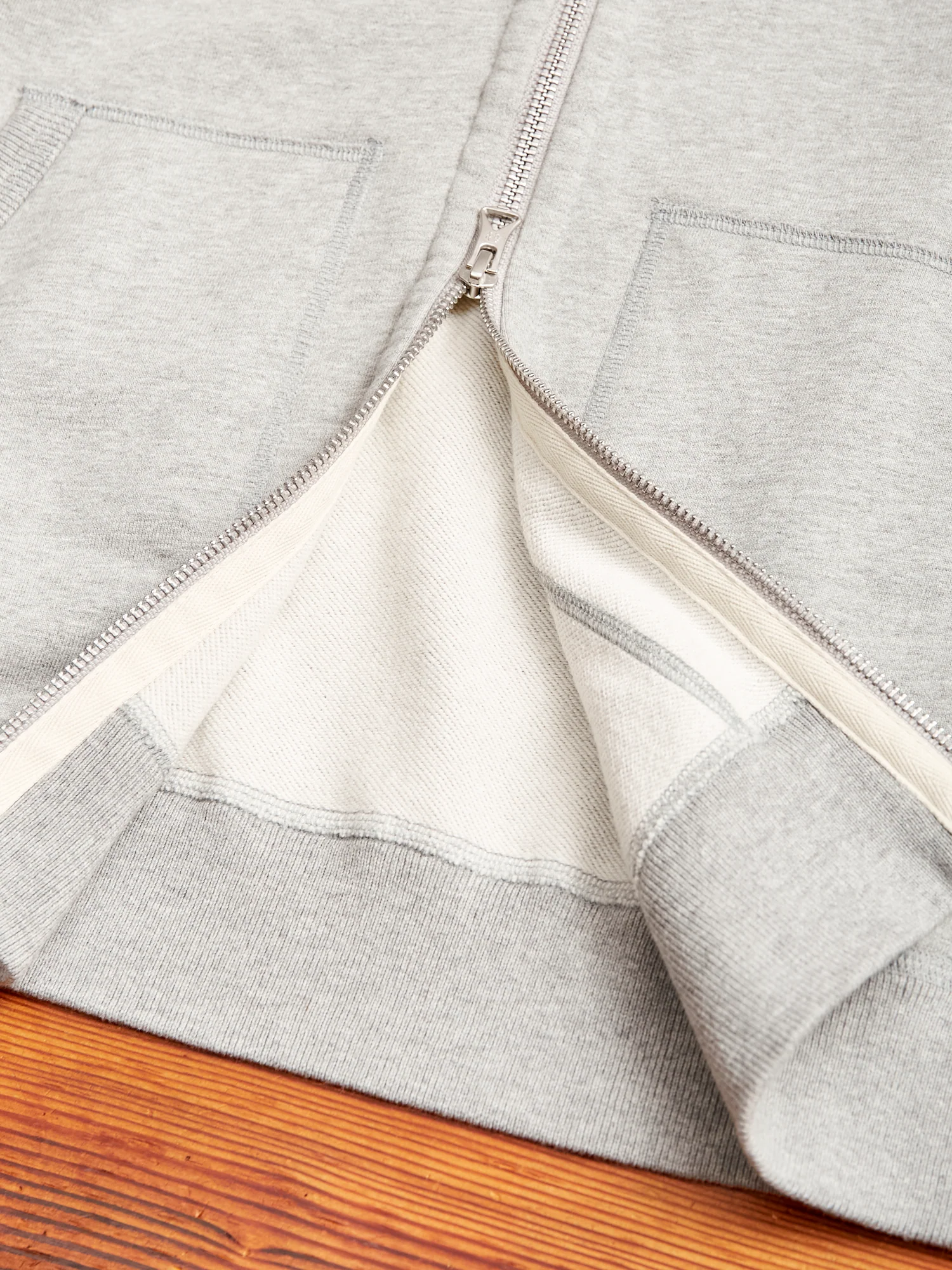 Zip Hoodie in Heather Grey - Image 6