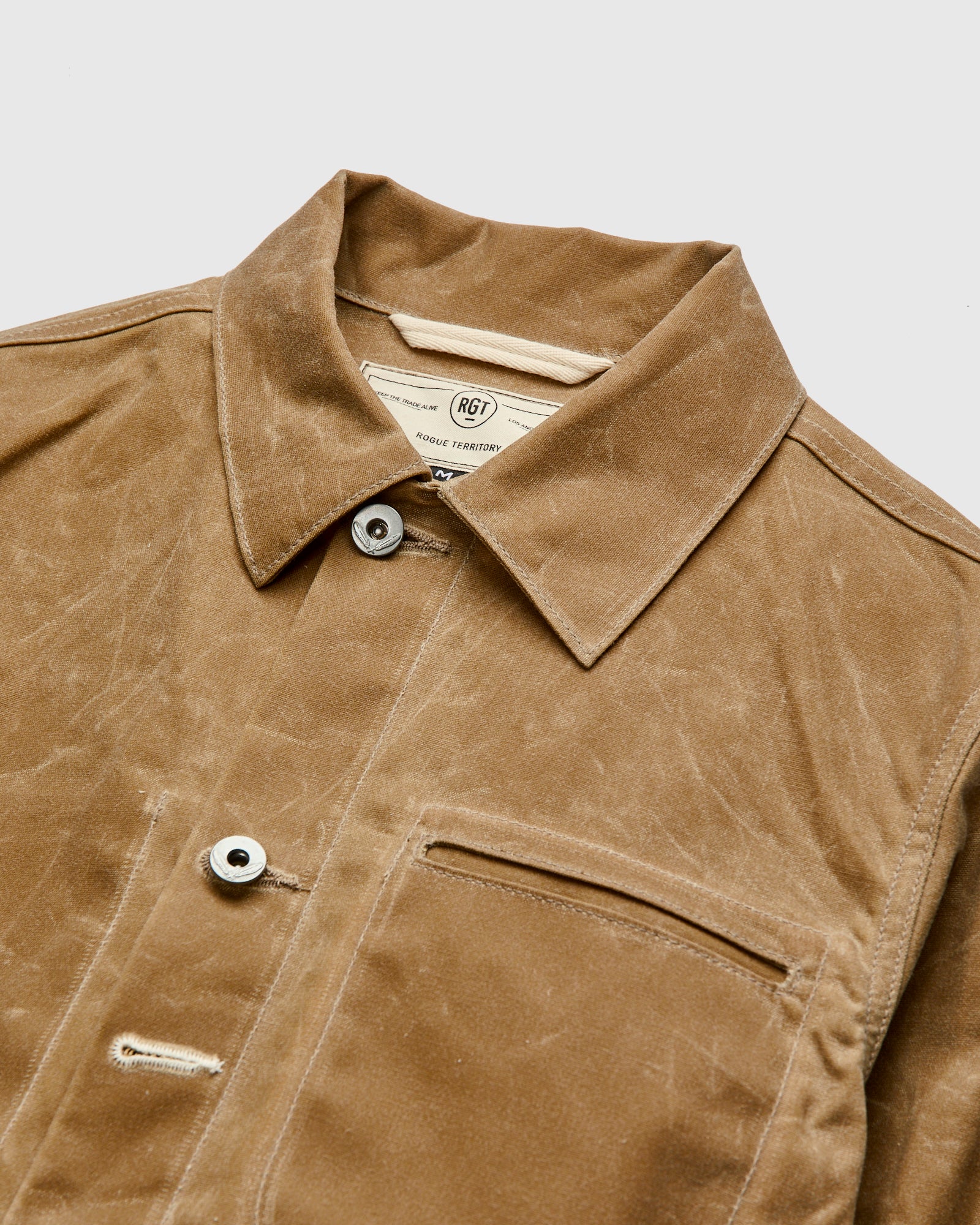 Waxed Canvas Supply Jacket in Tan Ridgeline - Image 3