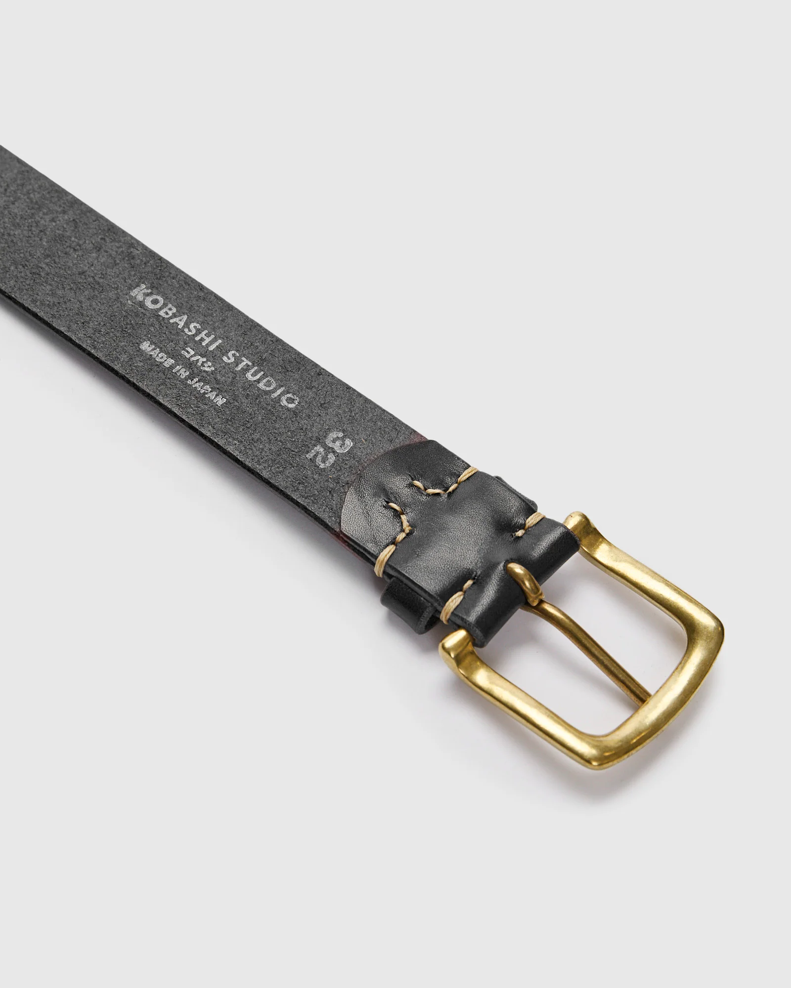 Saddle Leather Belt in Black Tochigi - Image 3