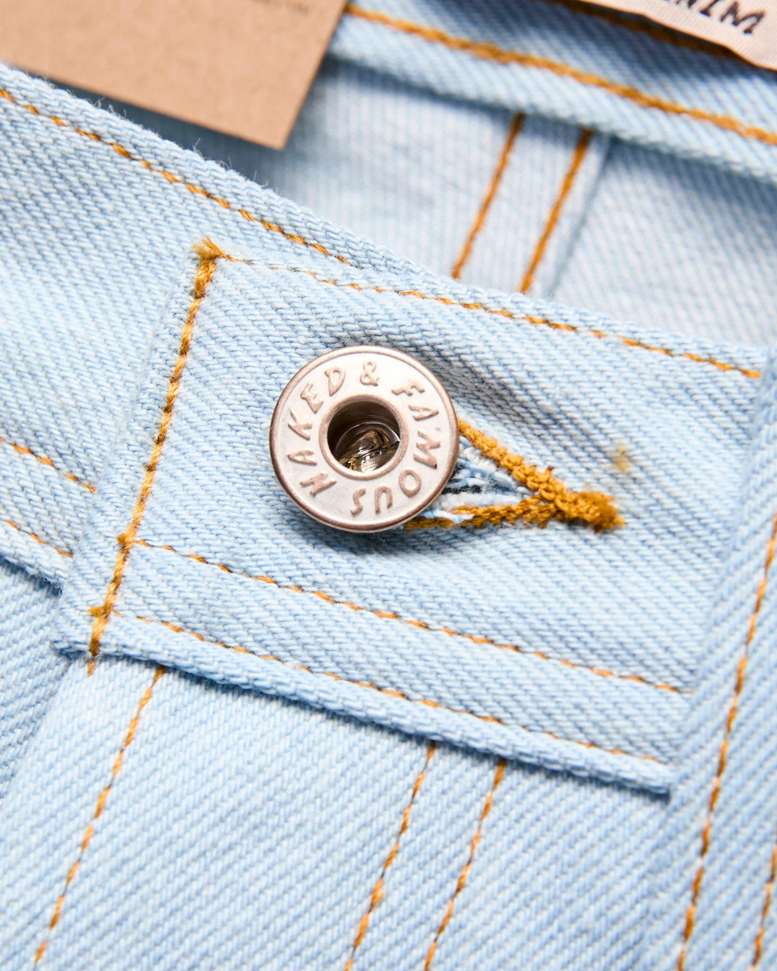 "Secret Agent" 14oz Bleach Blue Denim - Weird Guy Fit - Image 5