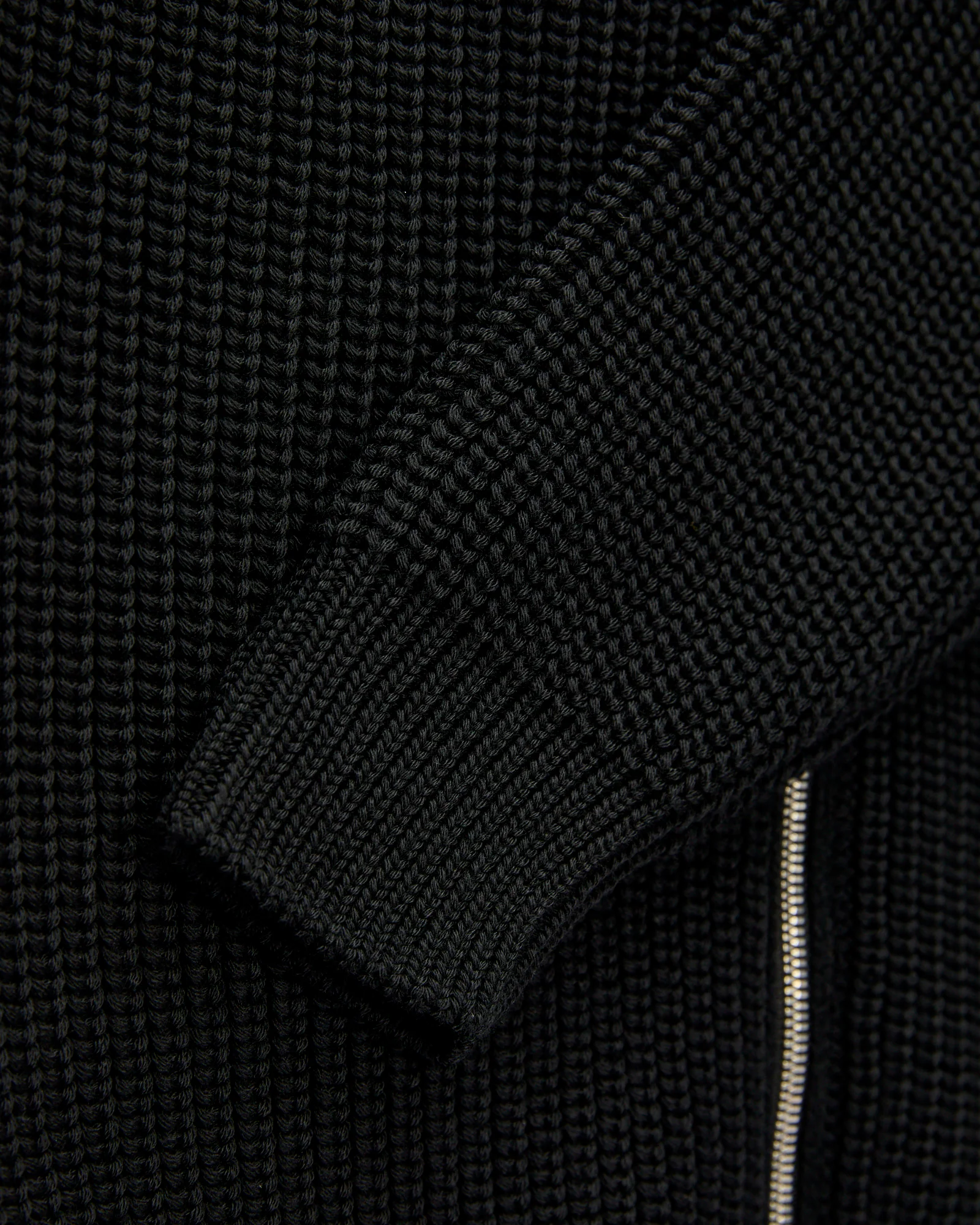 Signature Knit Wool Drivers Zip in Black - Image 6