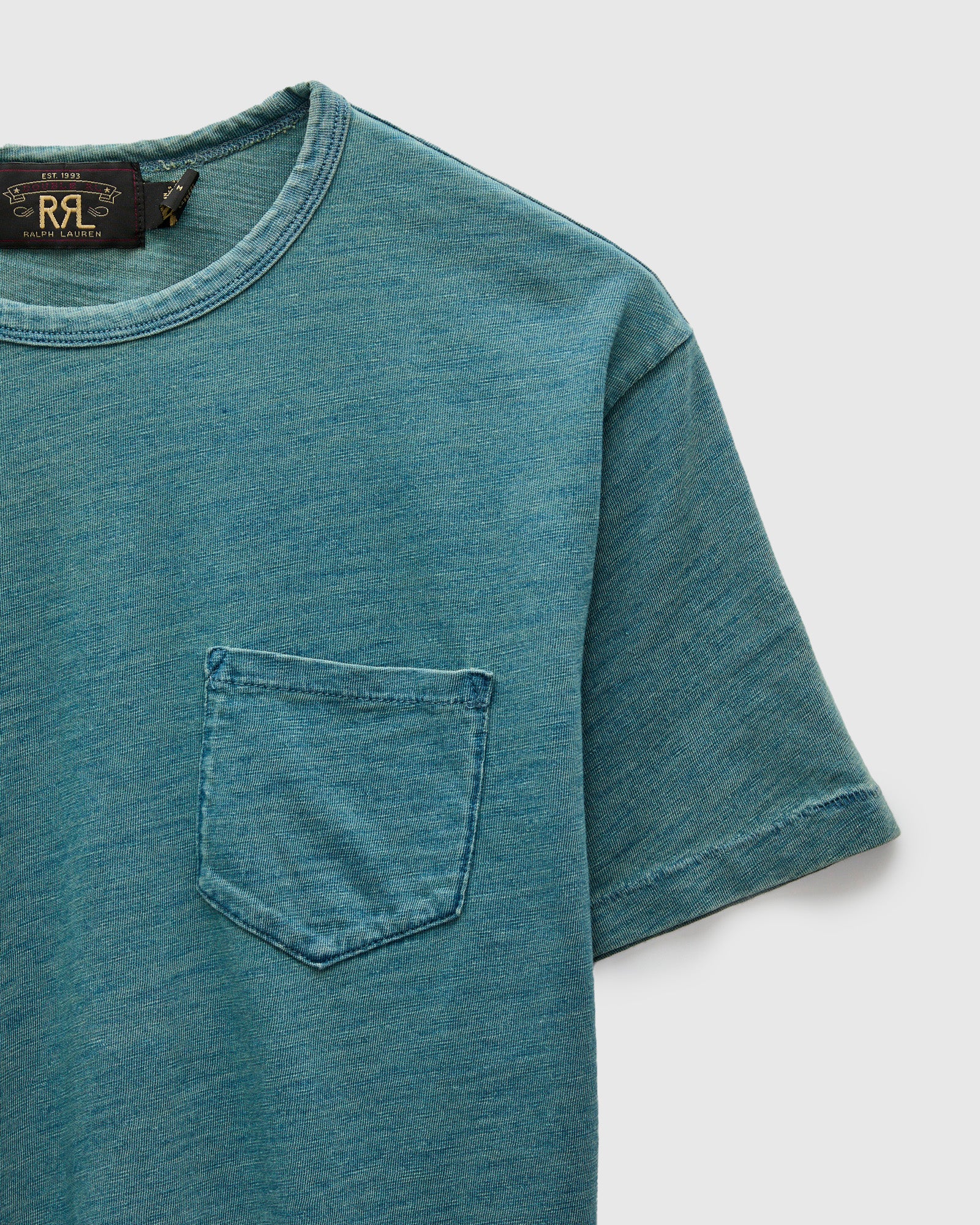 Slub Jersey Pocket T-Shirt in Washed Indigo - Image 4