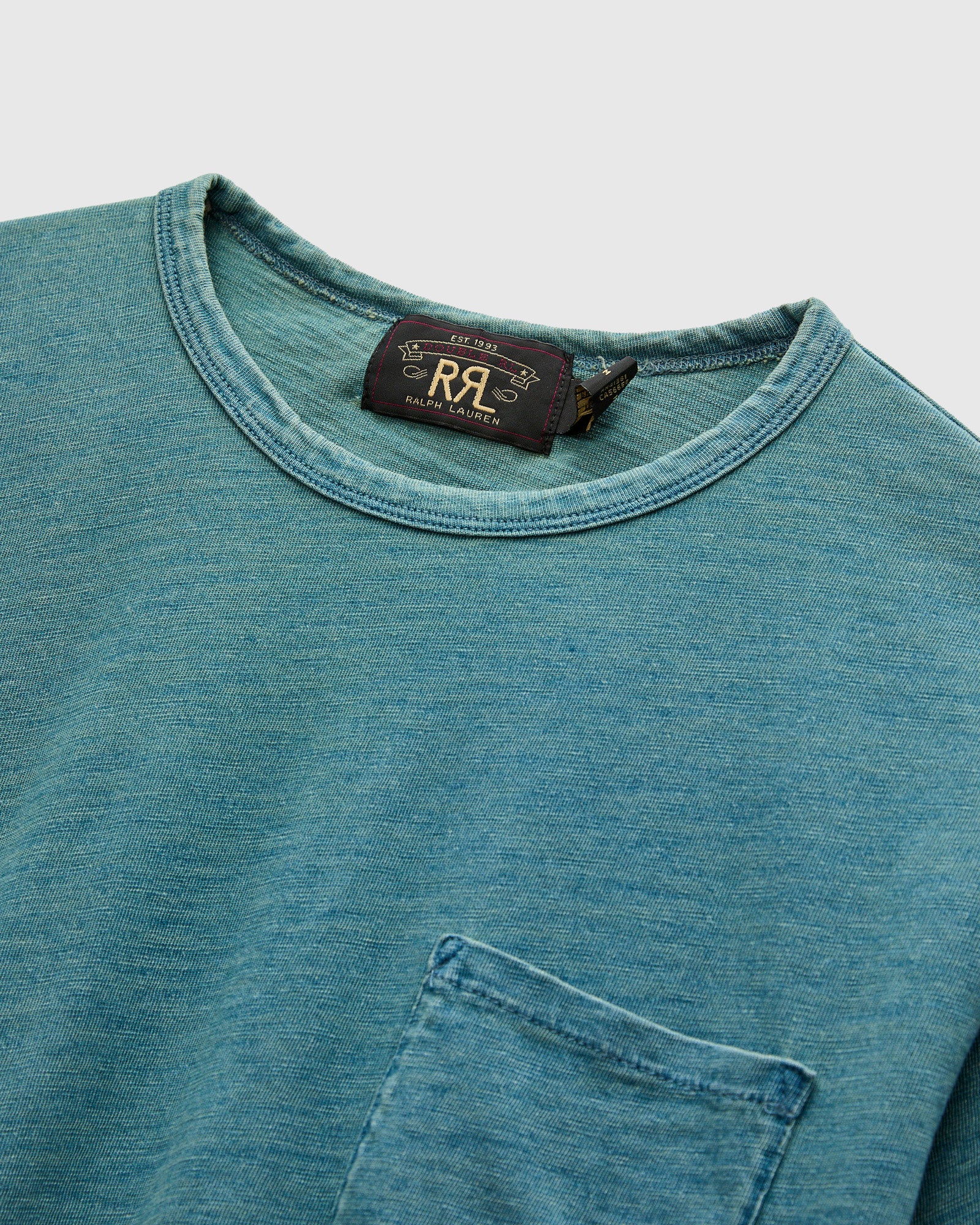 Slub Jersey Pocket T-Shirt in Washed Indigo - Image 5