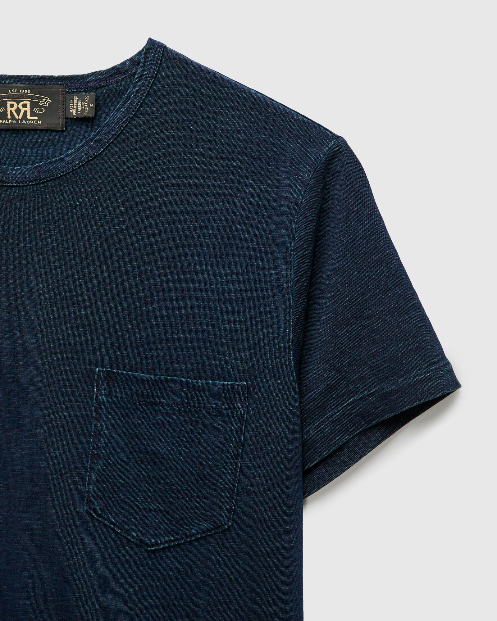 Slub Jersey Pocket T-Shirt in Indigo - Image 3