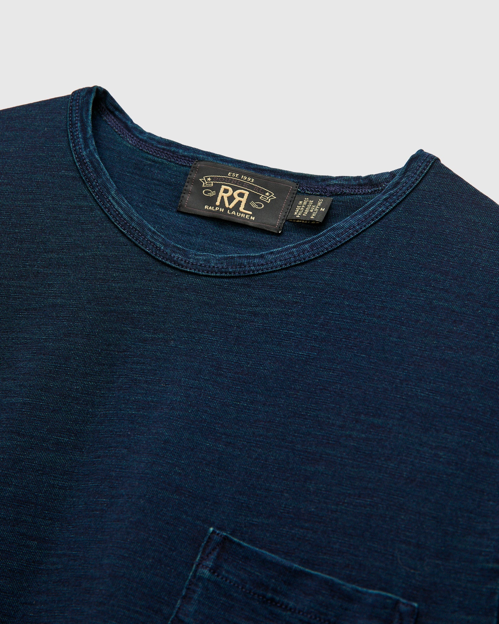 Slub Jersey Pocket T-Shirt in Indigo - Image 4