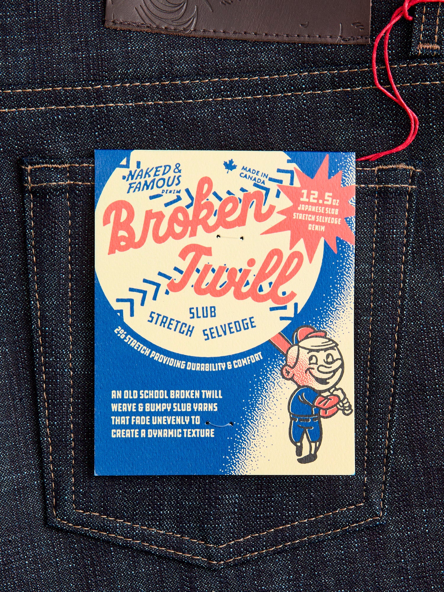 "Slub Stretch Broken Twill" 12.5oz Selvedge Denim - Weird Guy Fit - Image 4