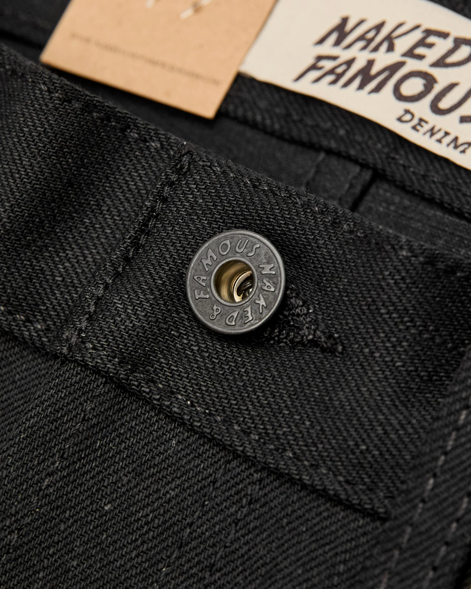 "Solid Black" 13oz Selvedge Denim - Weird Guy Fit - Image 5